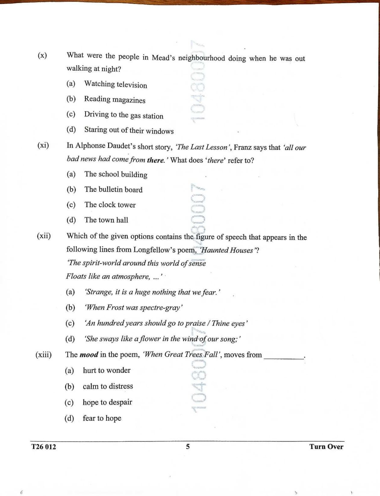 ICSE Class 10 English Literature Question Paper 2026 Solved PDF Download — page 5