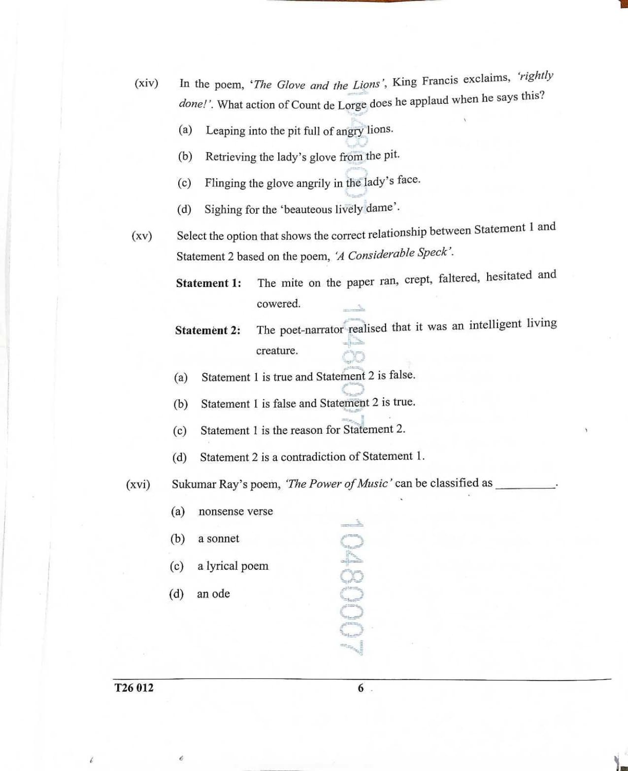 ICSE Class 10 English Literature Question Paper 2026 Solved PDF Download — page 6
