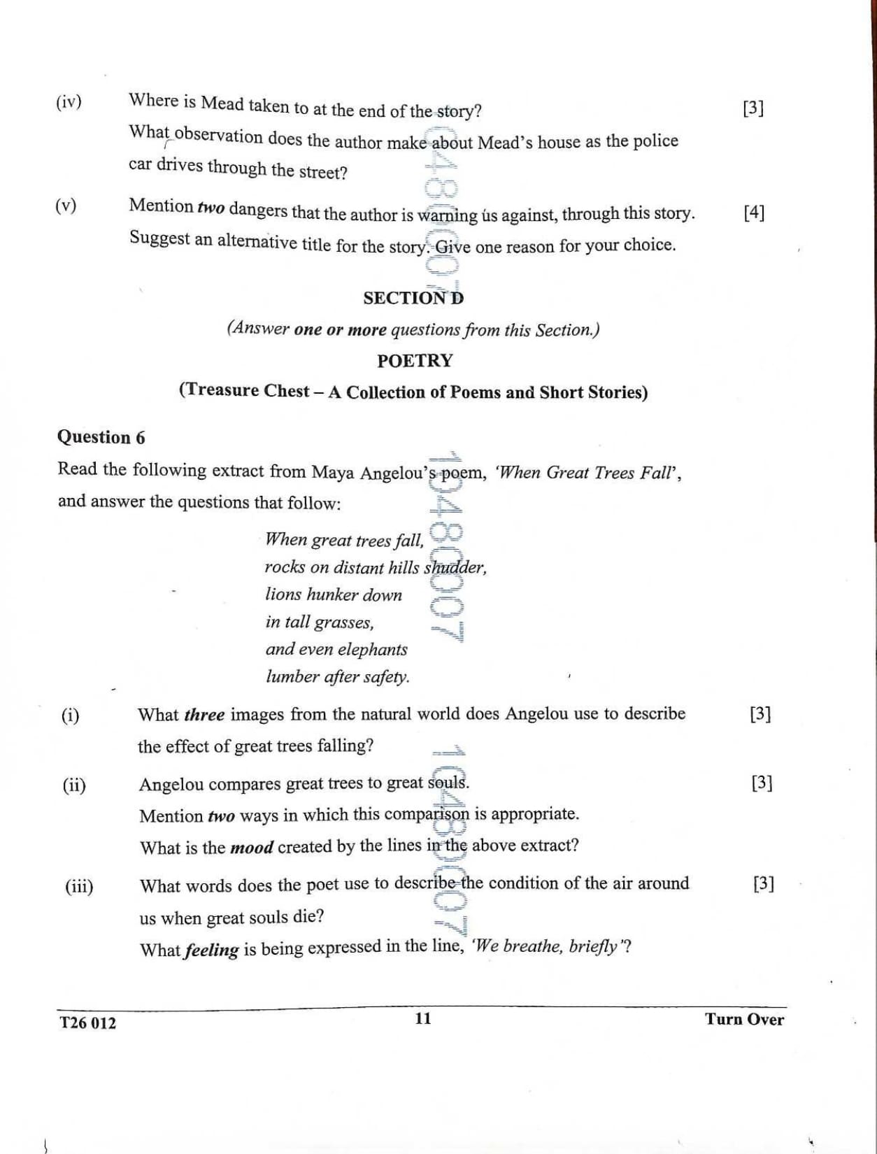 ICSE Class 10 English Literature Question Paper 2026 Solved PDF Download — page 11