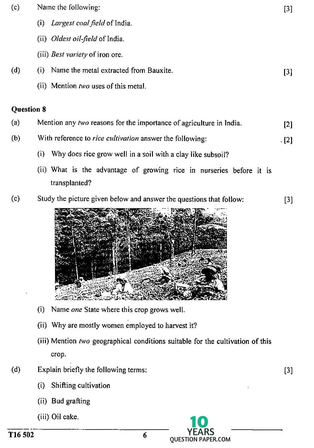 ICSE Class X 2016 Geography Question Paper ICSE Class 10 Geography 2016 Question Paper