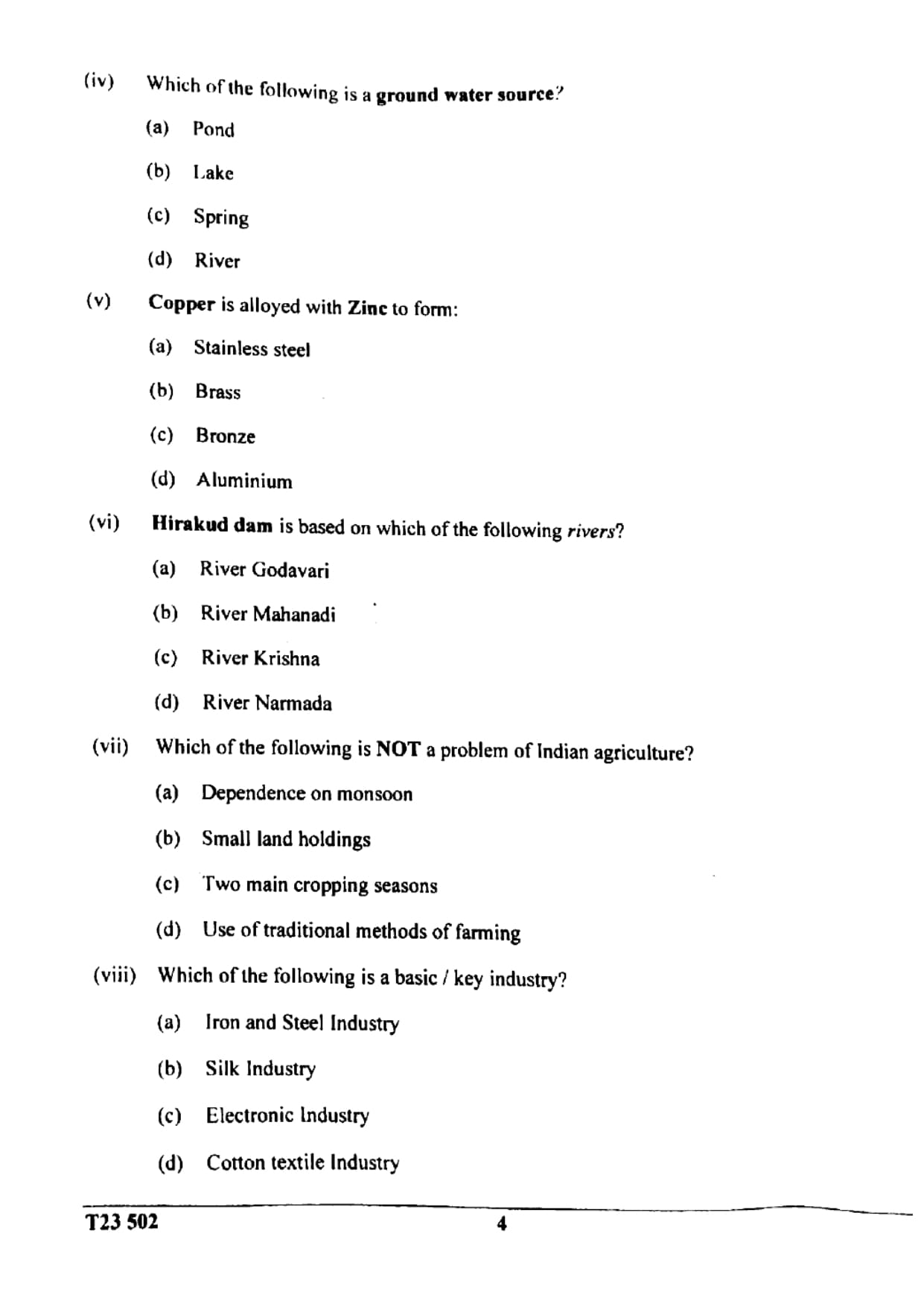 ICSE Class 10 Geography Question Paper 2023 Solved PDF Download — page 4