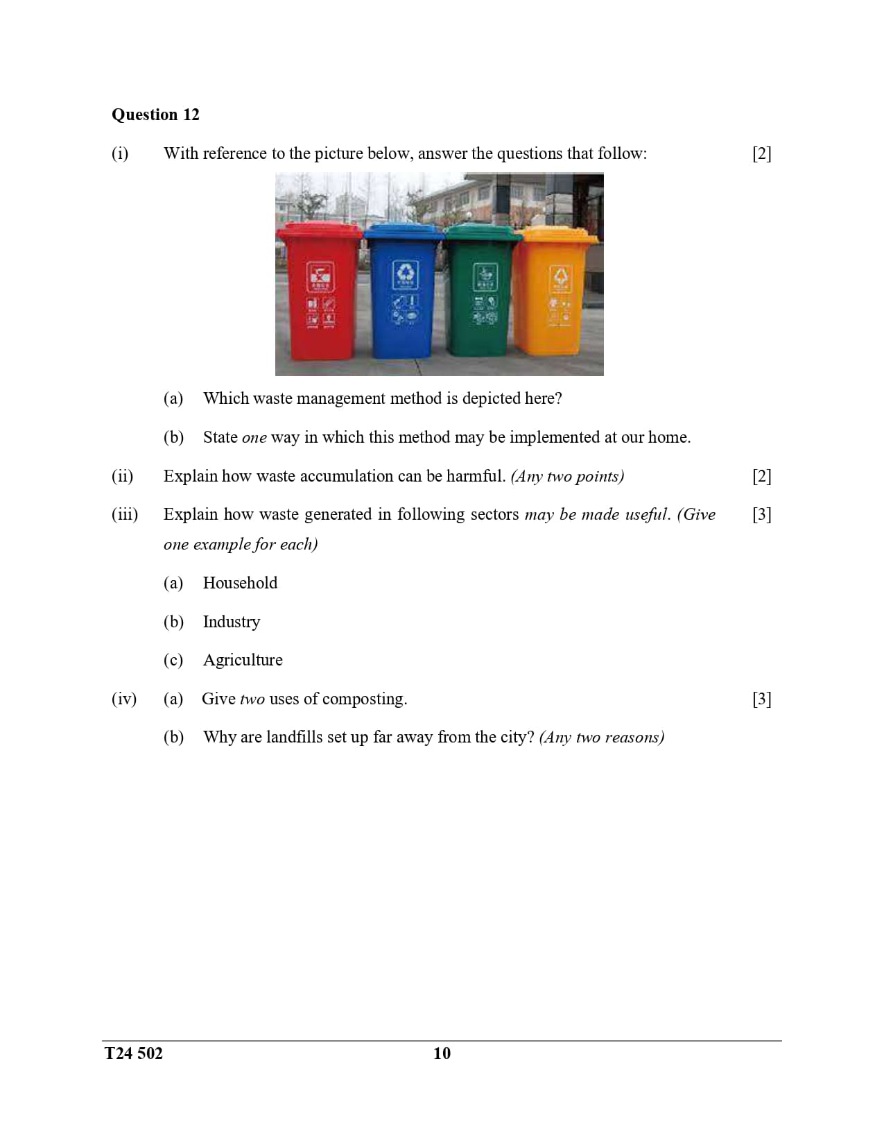 ICSE Class 10 Geography Question Paper 2024 Solved PDF Download — page 10