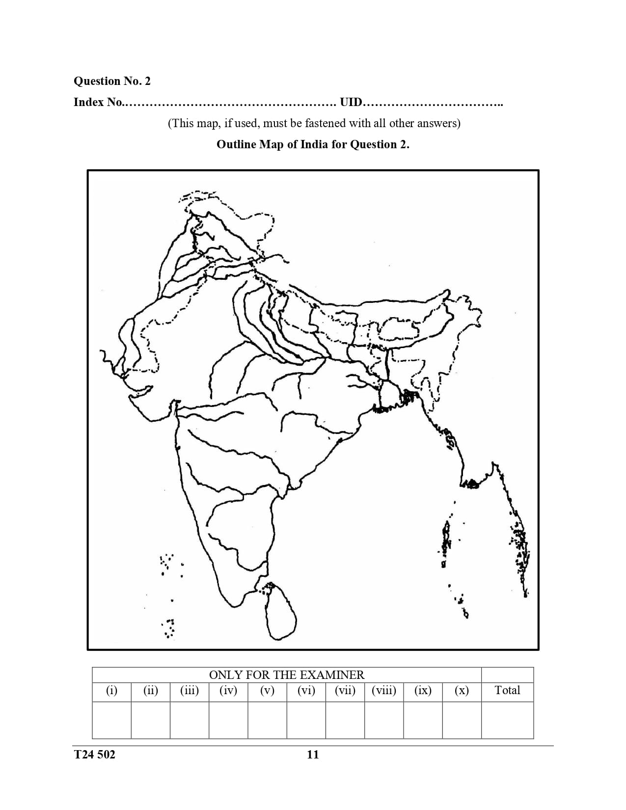 ICSE Class 10 Geography Question Paper 2024 Solved PDF Download — page 11