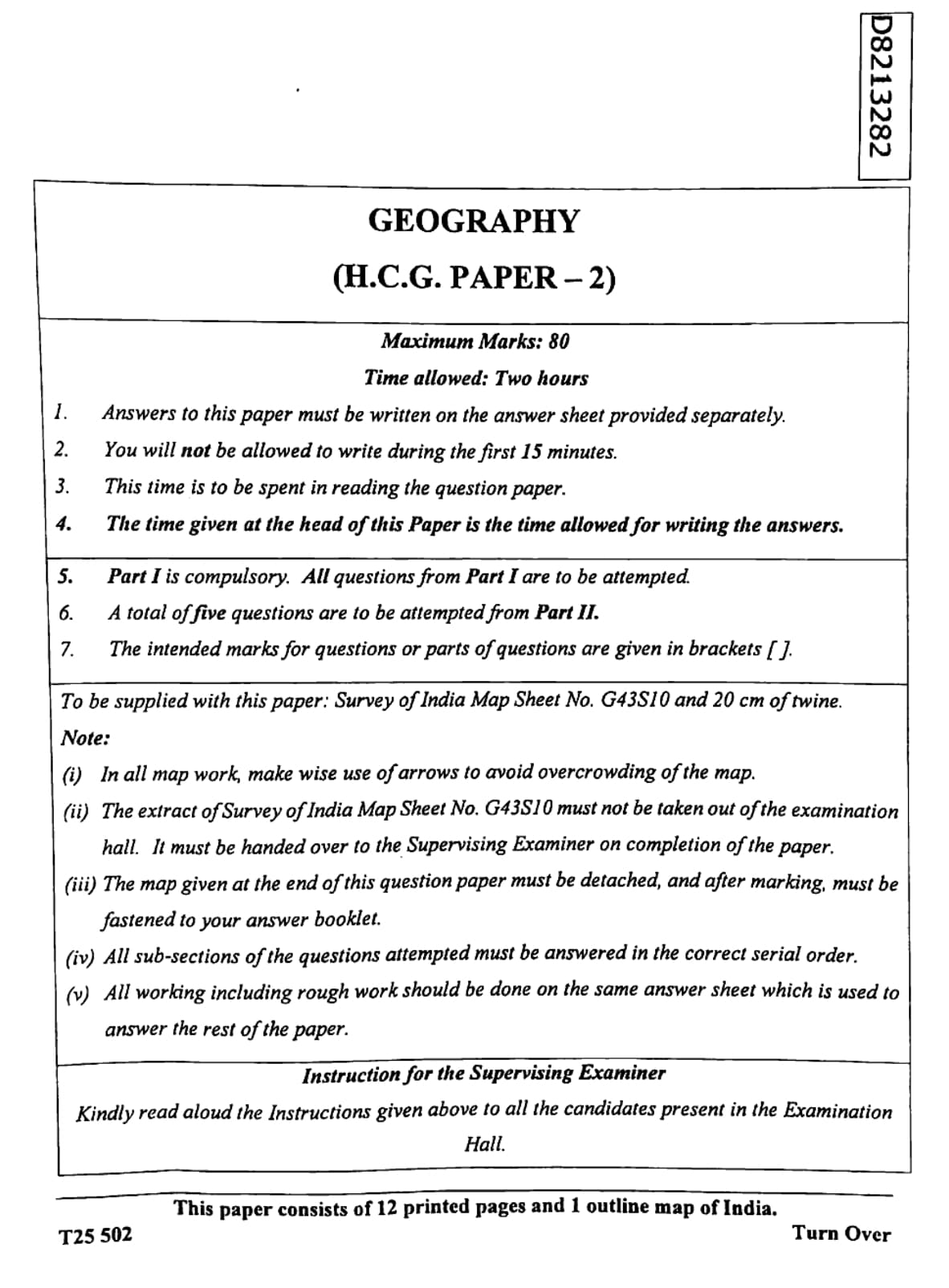 ICSE Class 10 Geography Question Paper 2025 Solved PDF Download — page 1