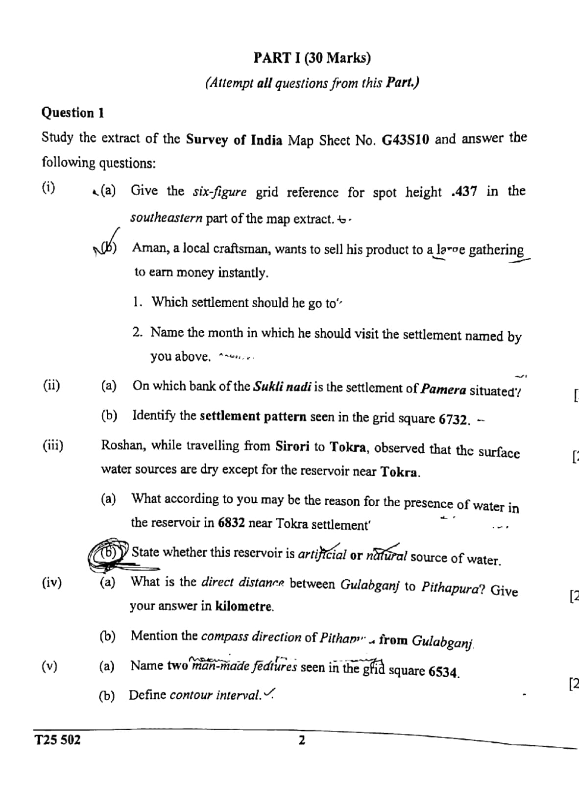ICSE Class 10 Geography Question Paper 2025 Solved PDF Download — page 2