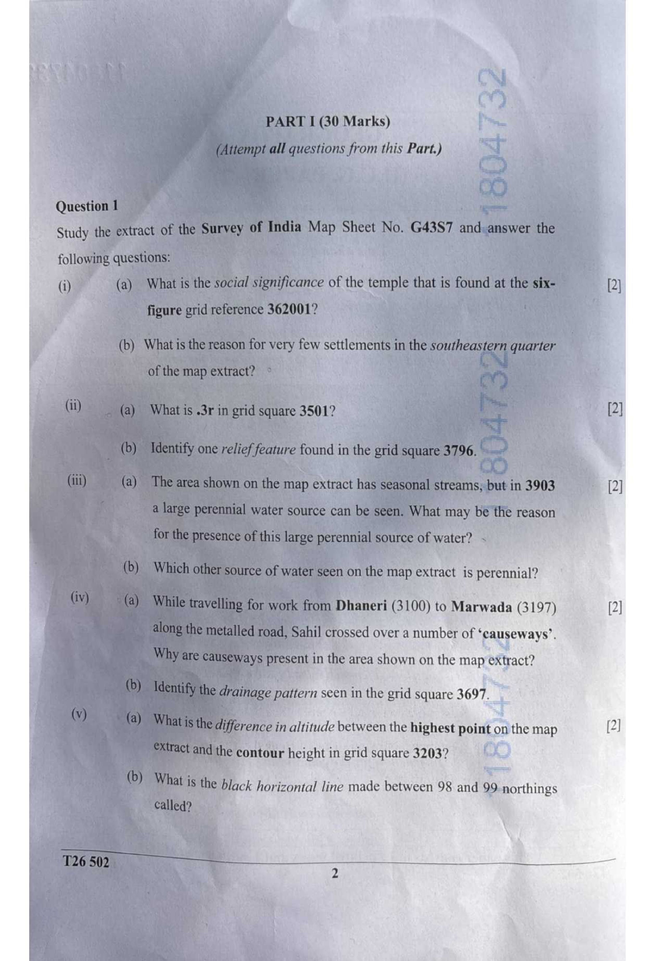 ICSE Class 10 Geography Question Paper 2026 Solved PDF Download — page 1