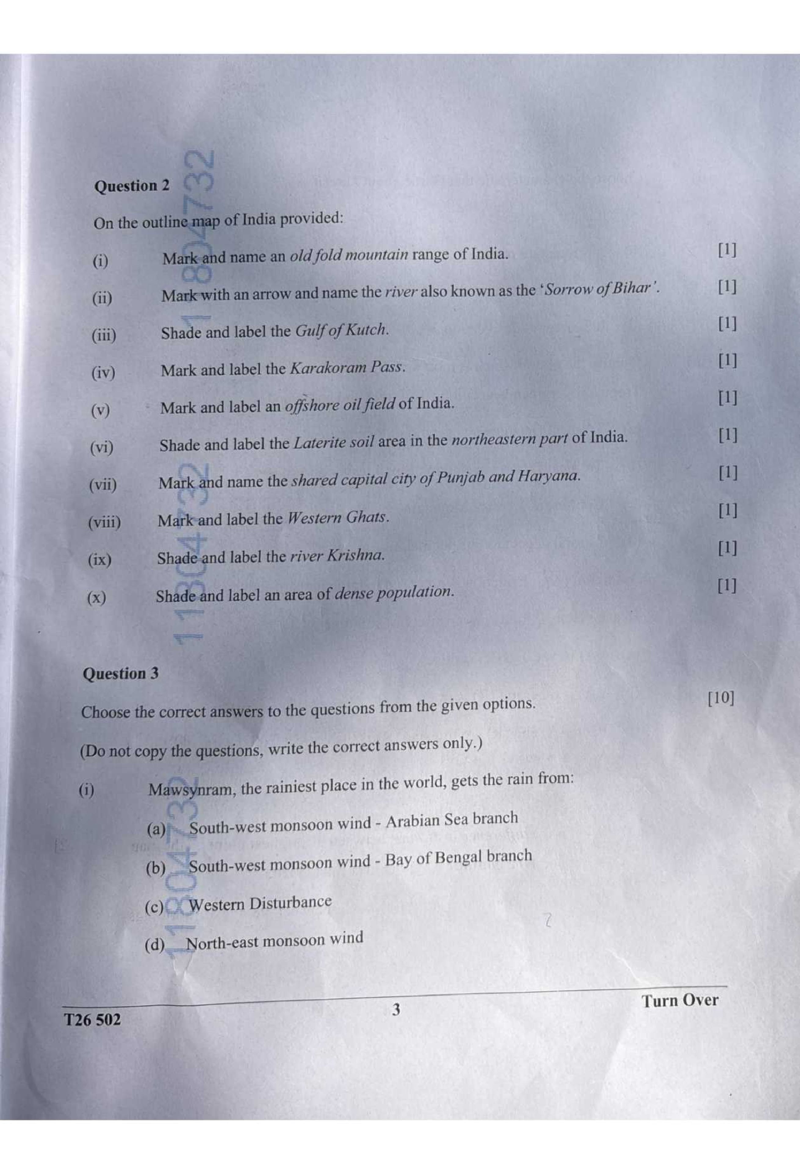 ICSE Class 10 Geography Question Paper 2026 Solved PDF Download — page 2