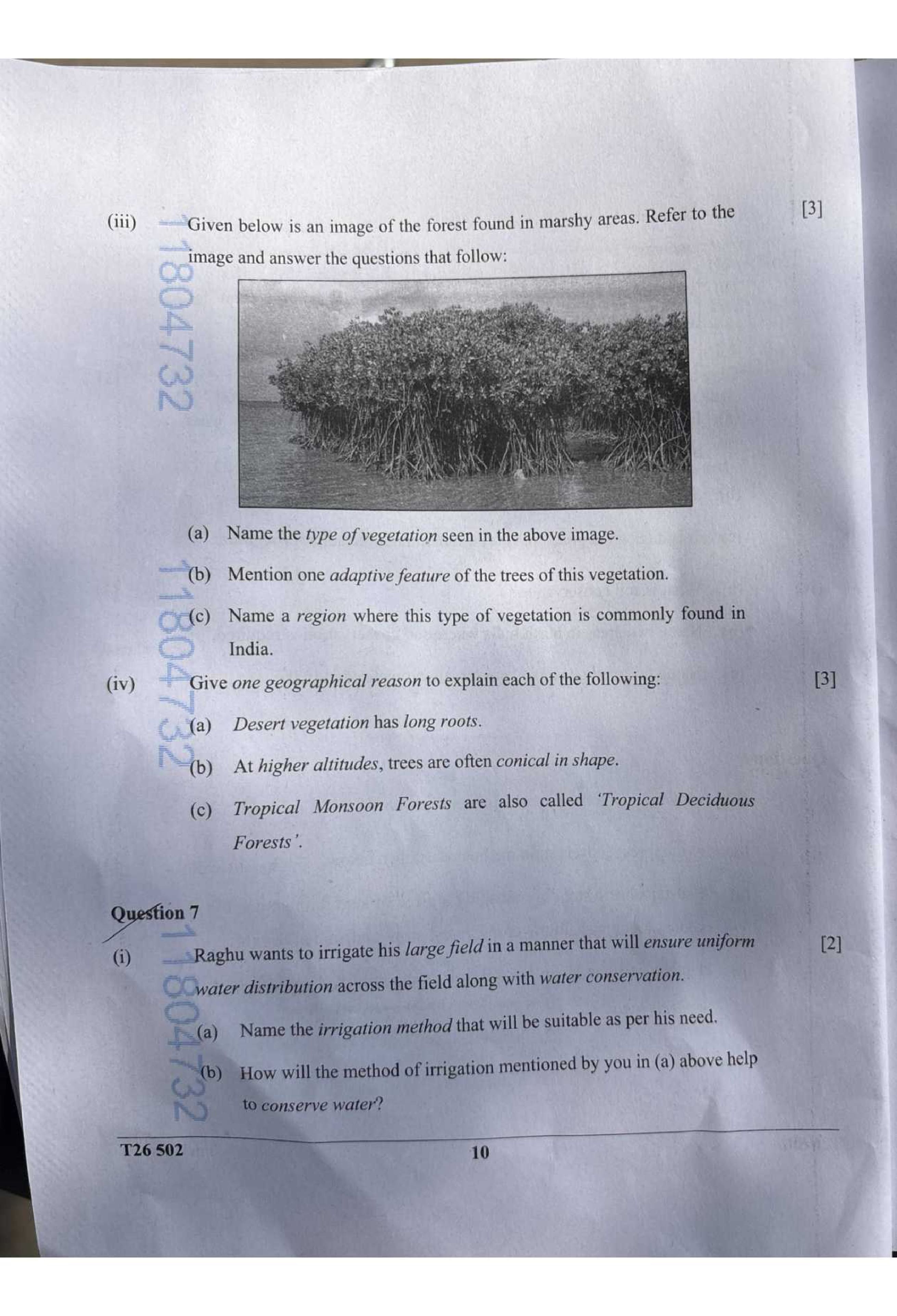 ICSE Class 10 Geography Question Paper 2026 Solved PDF Download — page 9