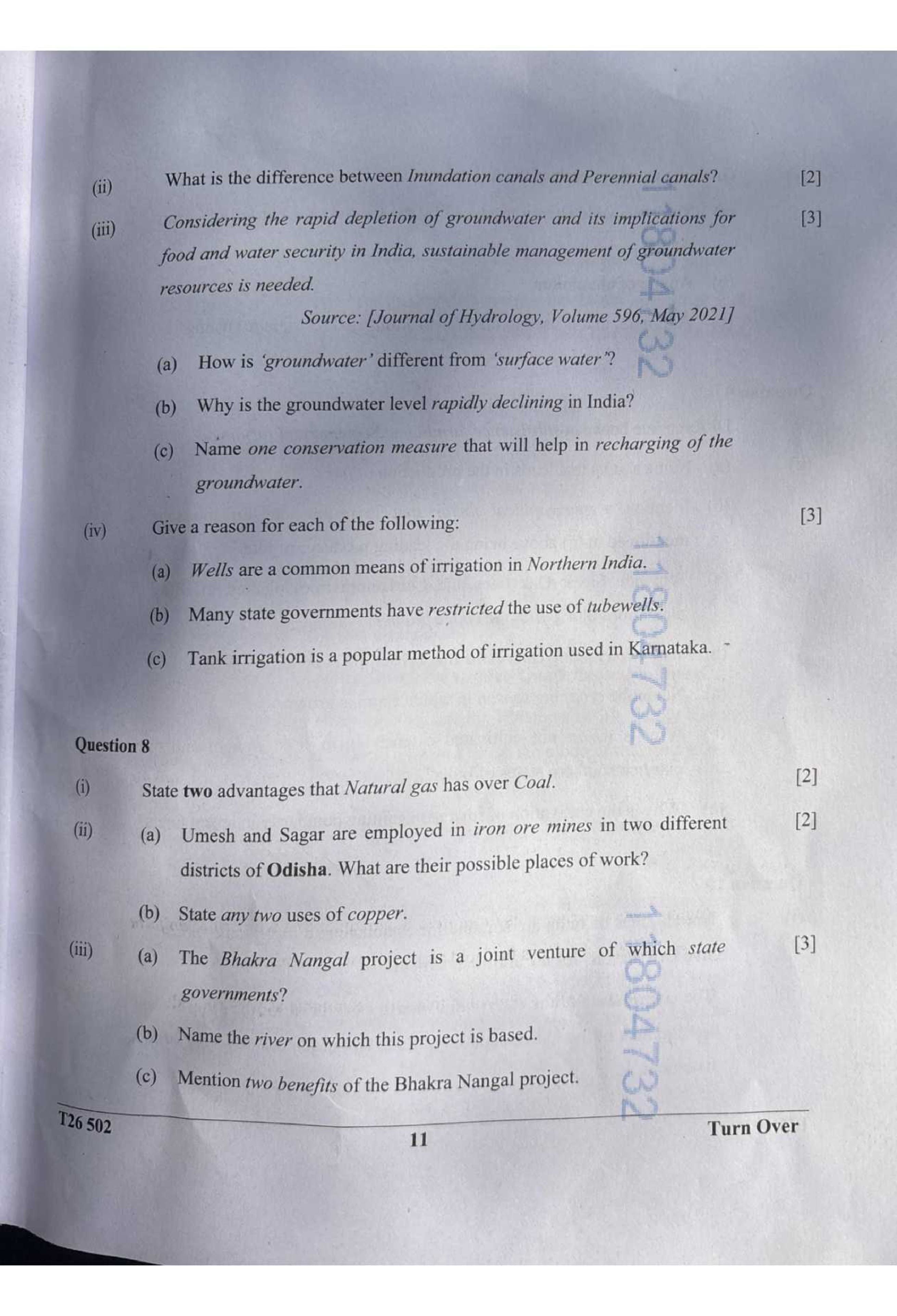ICSE Class 10 Geography Question Paper 2026 Solved PDF Download — page 10