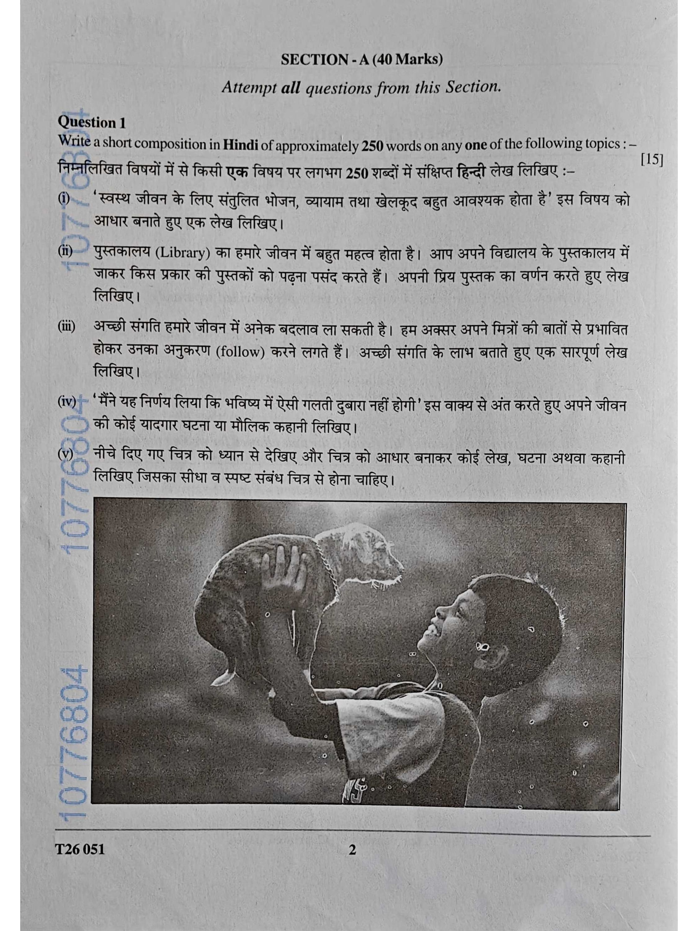 ICSE Class 10 Hindi Question Paper 2026 Solved PDF Download — page 2