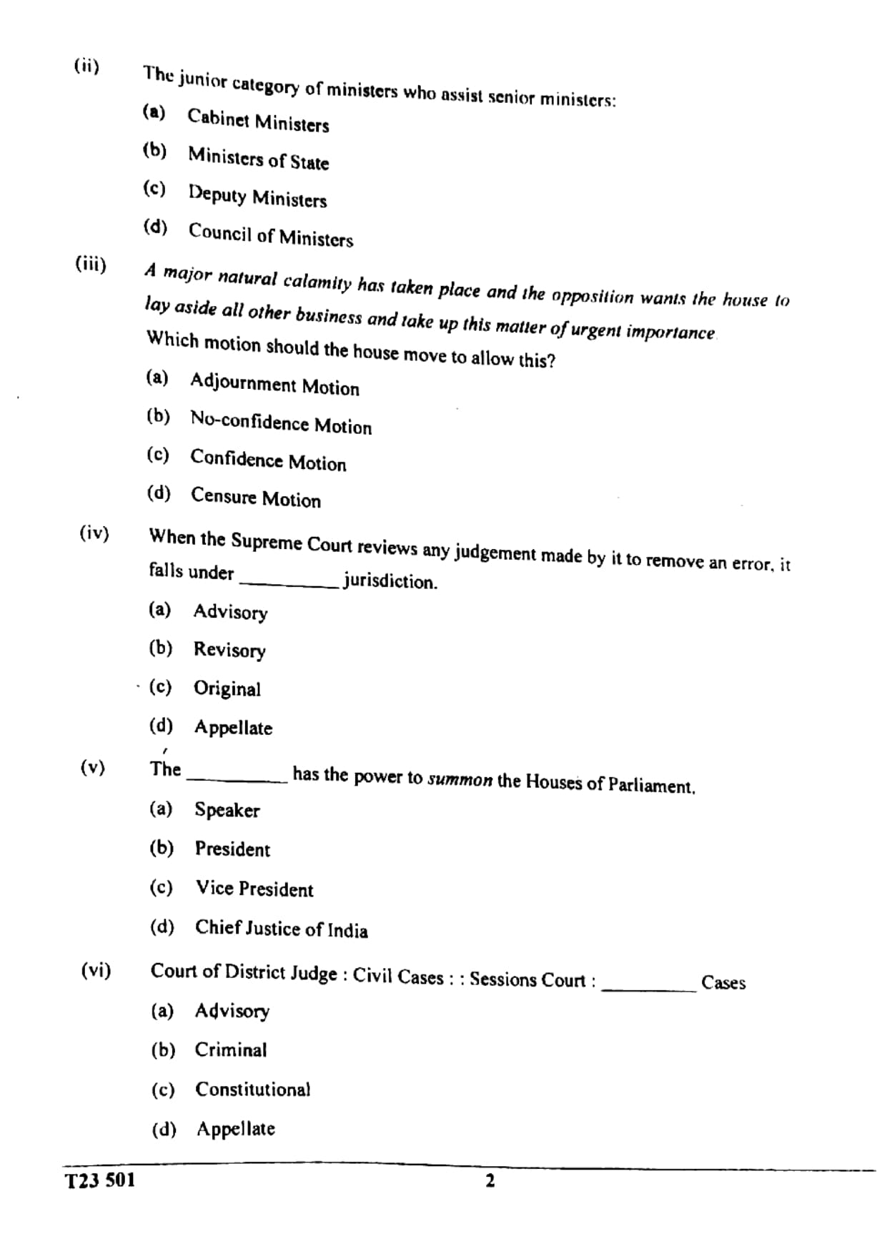 ICSE Class 10 History & Civics Question Paper 2023 Solved PDF Download — page 2