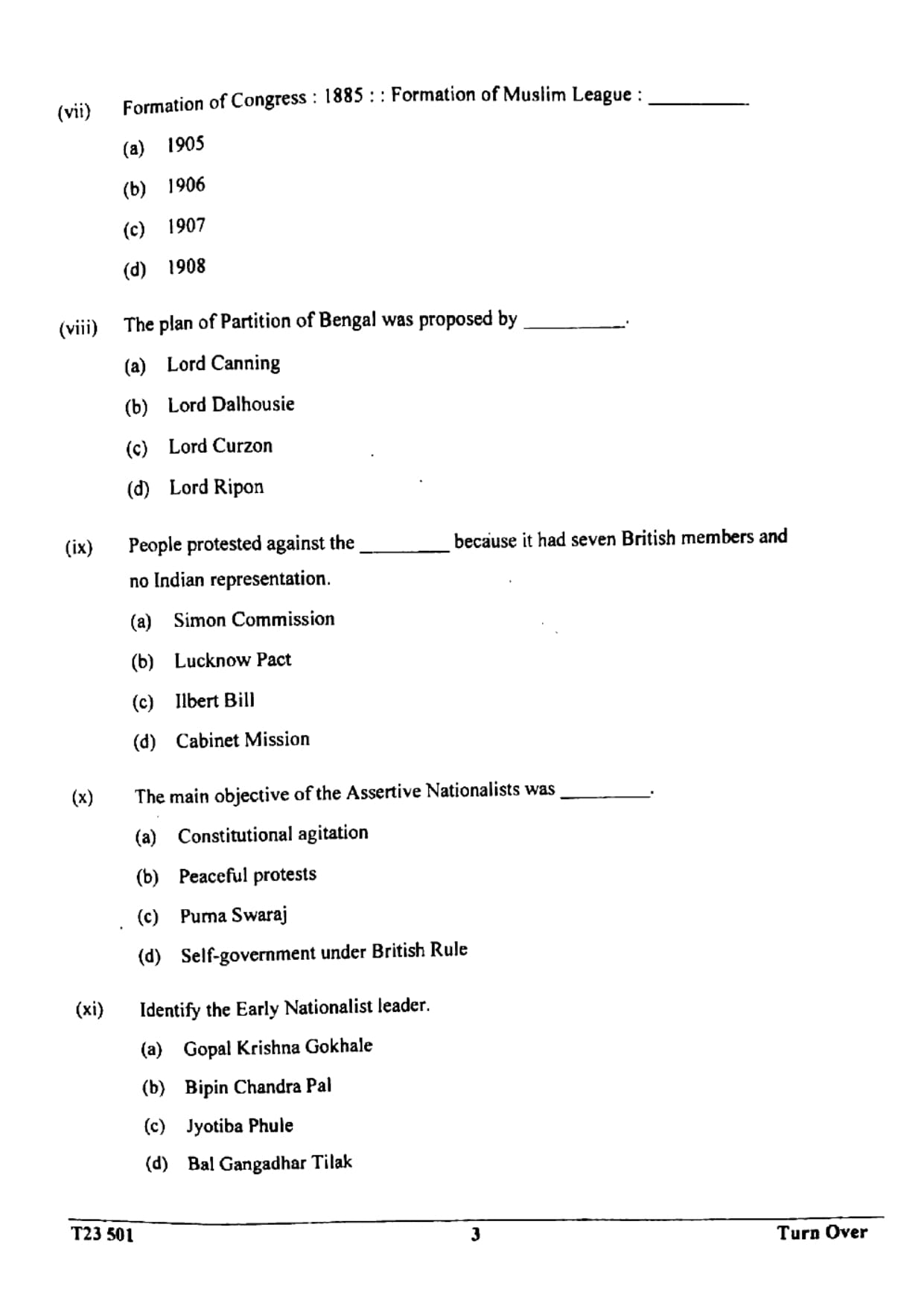 ICSE Class 10 History & Civics Question Paper 2023 Solved PDF Download — page 3