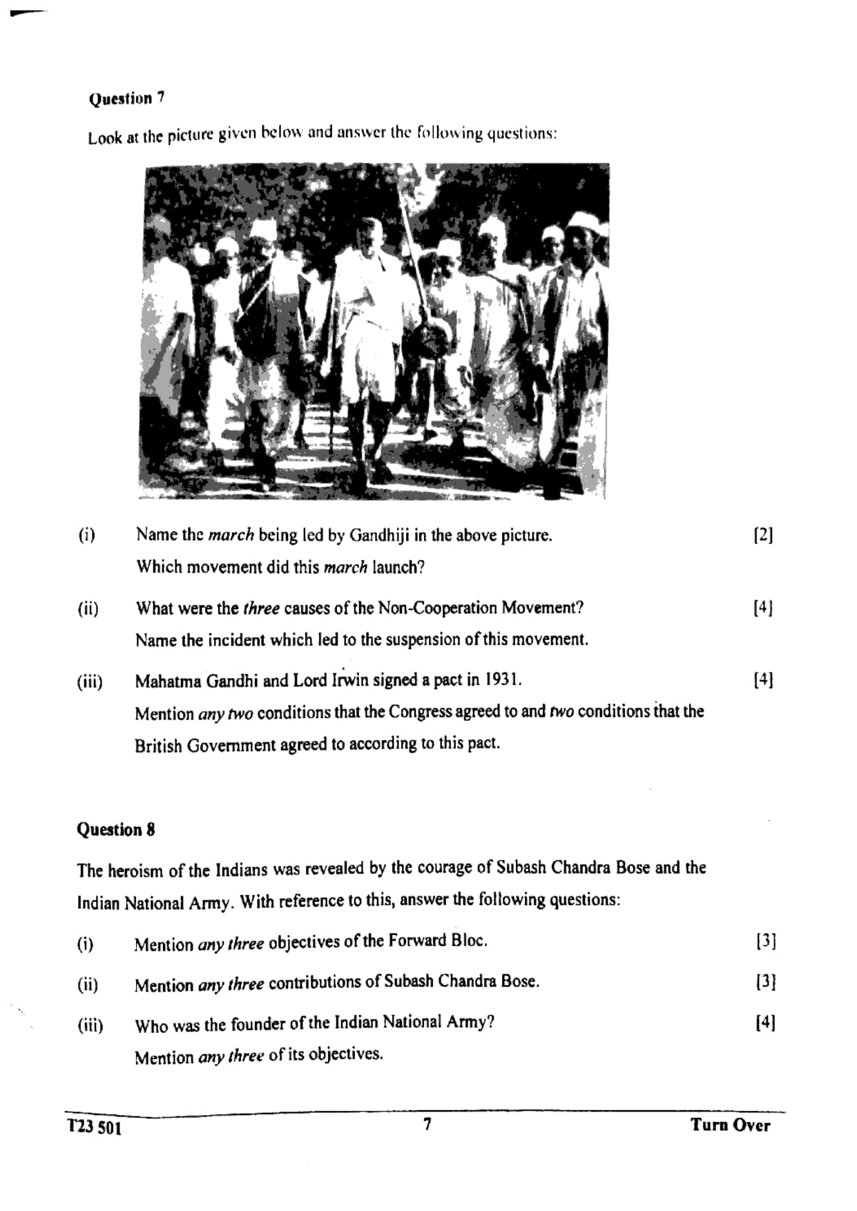 ICSE Class 10 History & Civics Question Paper 2023 Solved PDF Download — page 7