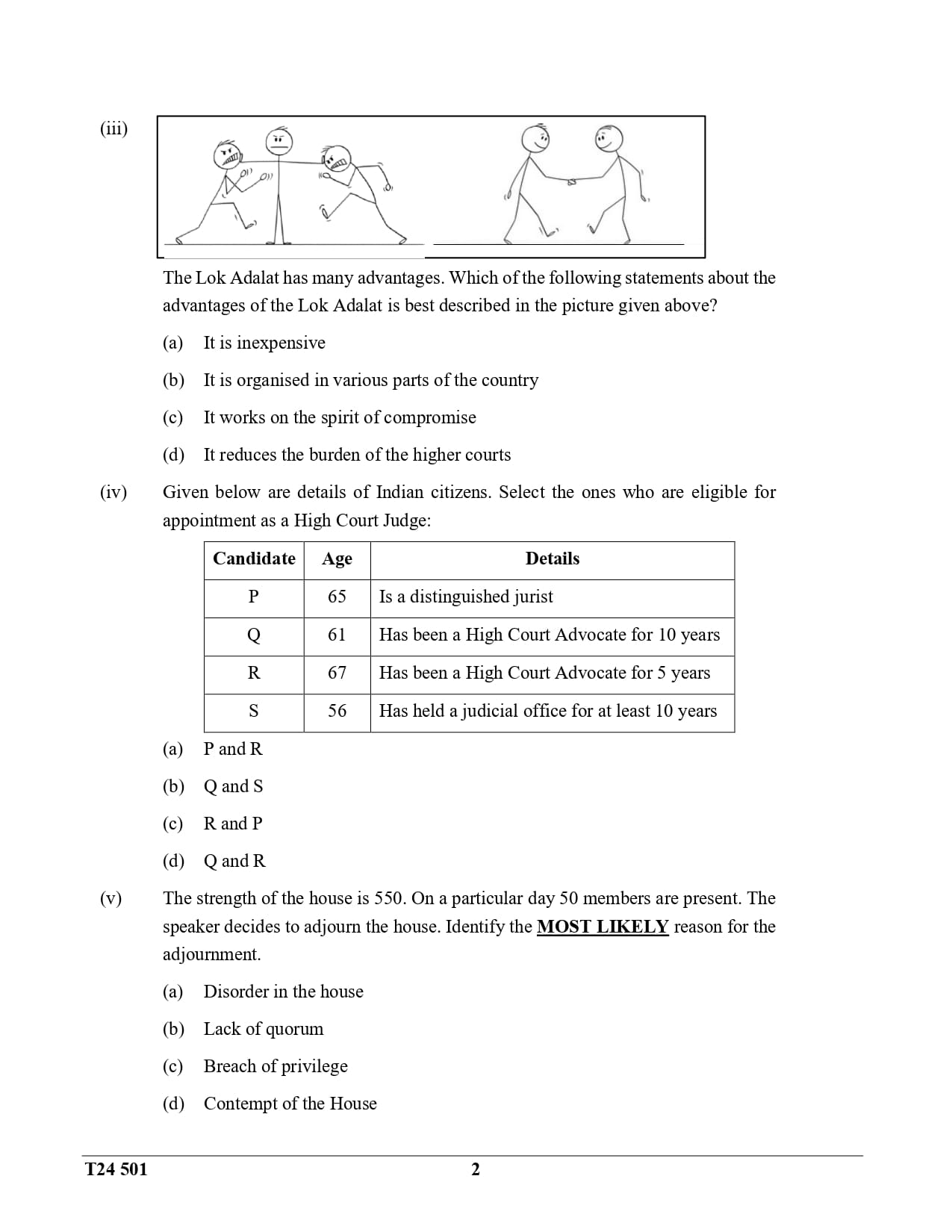 ICSE Class 10 History & Civics Question Paper 2024 Solved PDF Download — page 2