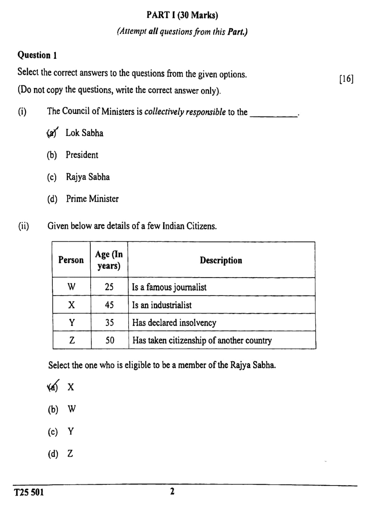 ICSE Class 10 History & Civics Question Paper 2025 Solved PDF Download — page 2