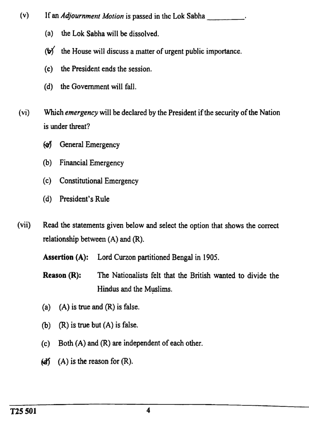 ICSE Class 10 History & Civics Question Paper 2025 Solved PDF Download — page 4