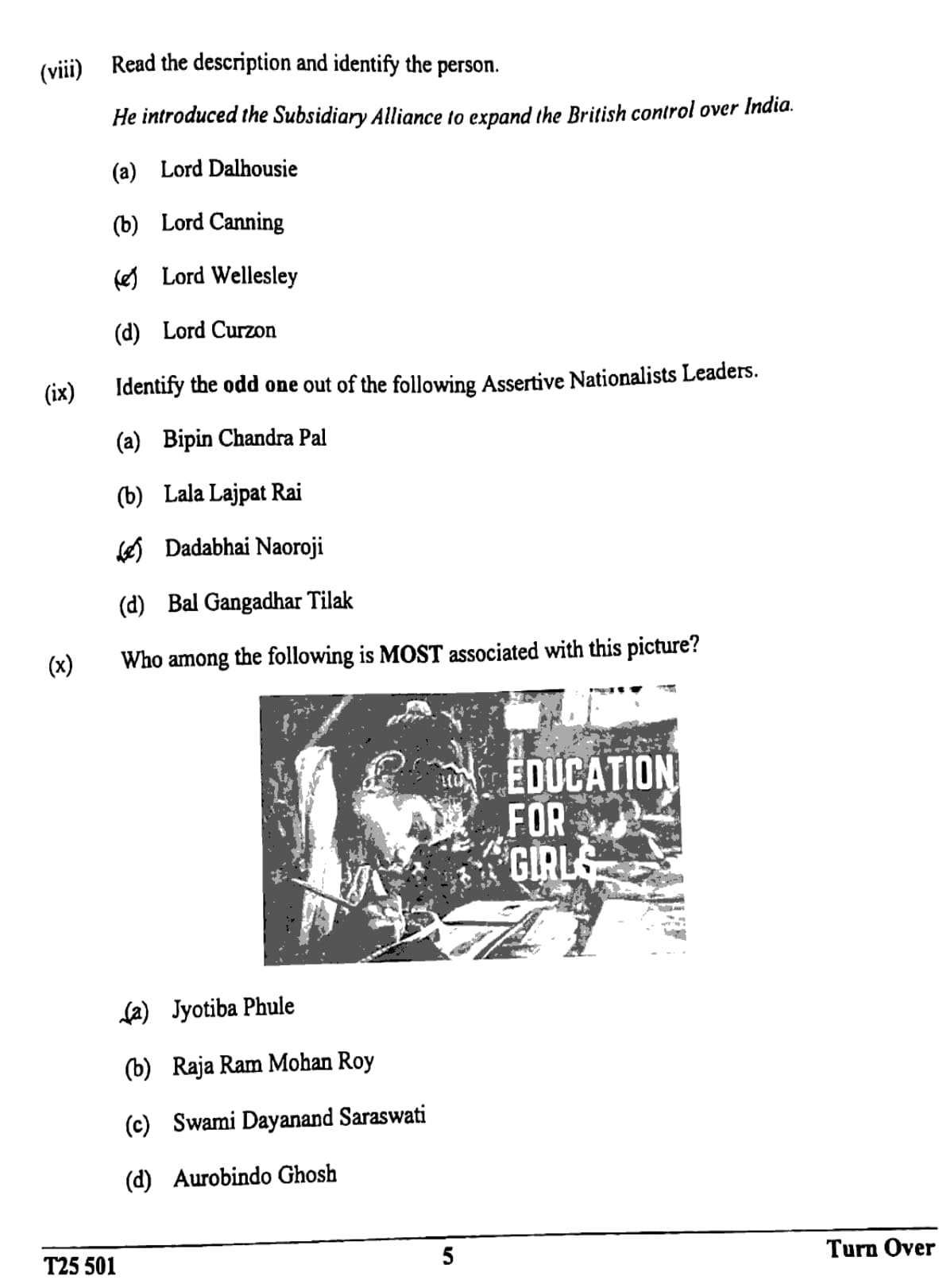 ICSE Class 10 History & Civics Question Paper 2025 Solved PDF Download — page 5