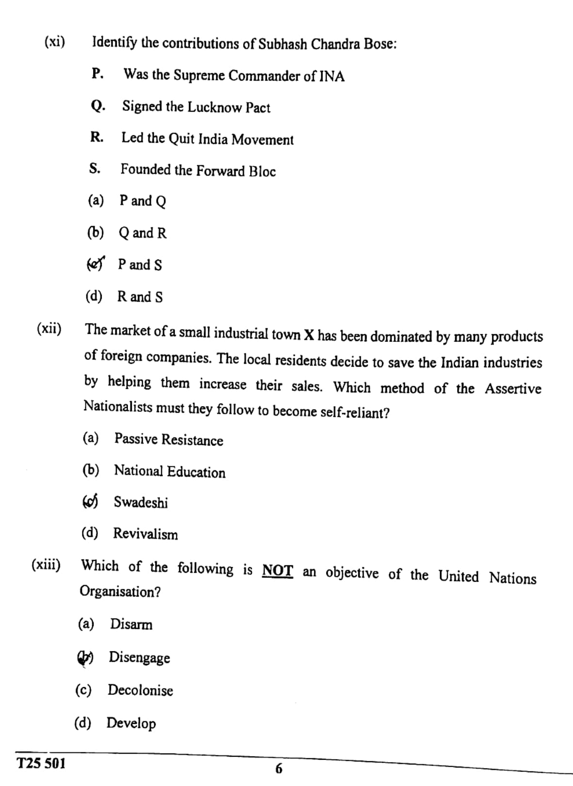ICSE Class 10 History & Civics Question Paper 2025 Solved PDF Download — page 6