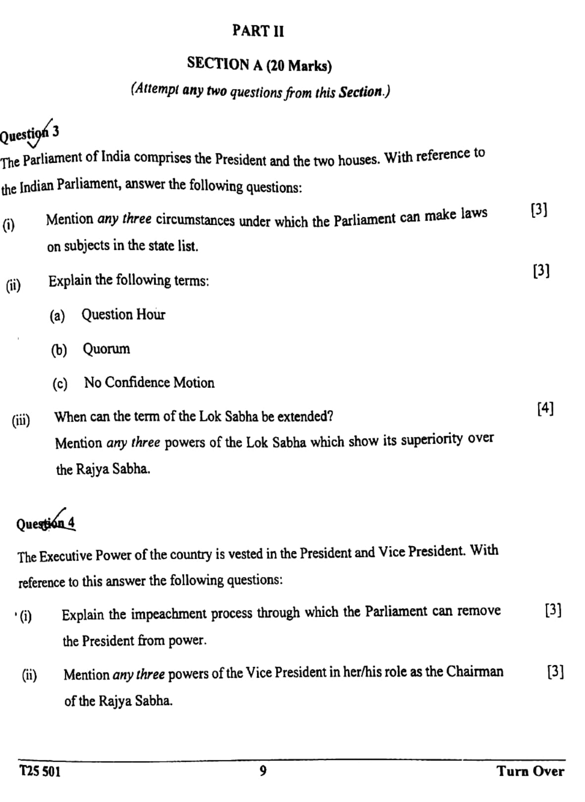 ICSE Class 10 History & Civics Question Paper 2025 Solved PDF Download — page 9