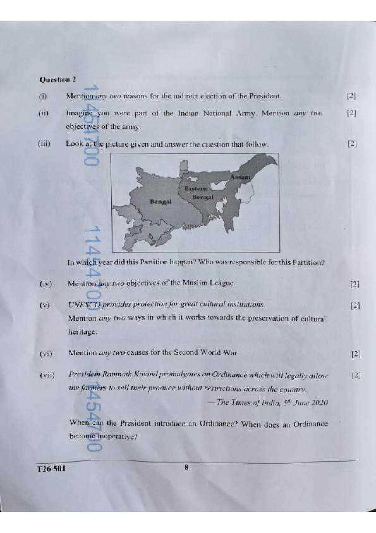 ICSE Class 10 History & Civics Question Paper 2026 Solved PDF Download — page 7