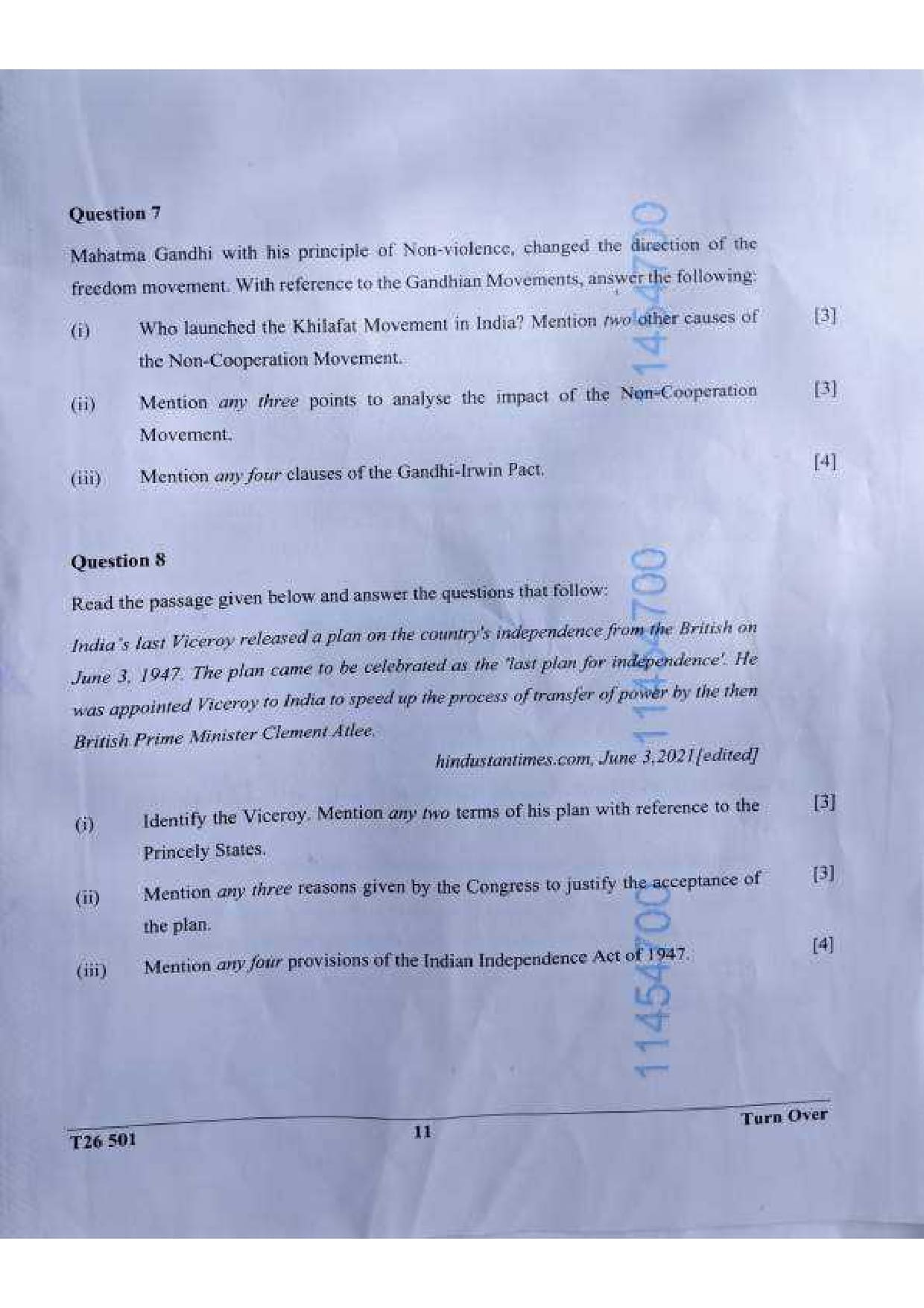 ICSE Class 10 History & Civics Question Paper 2026 Solved PDF Download — page 10
