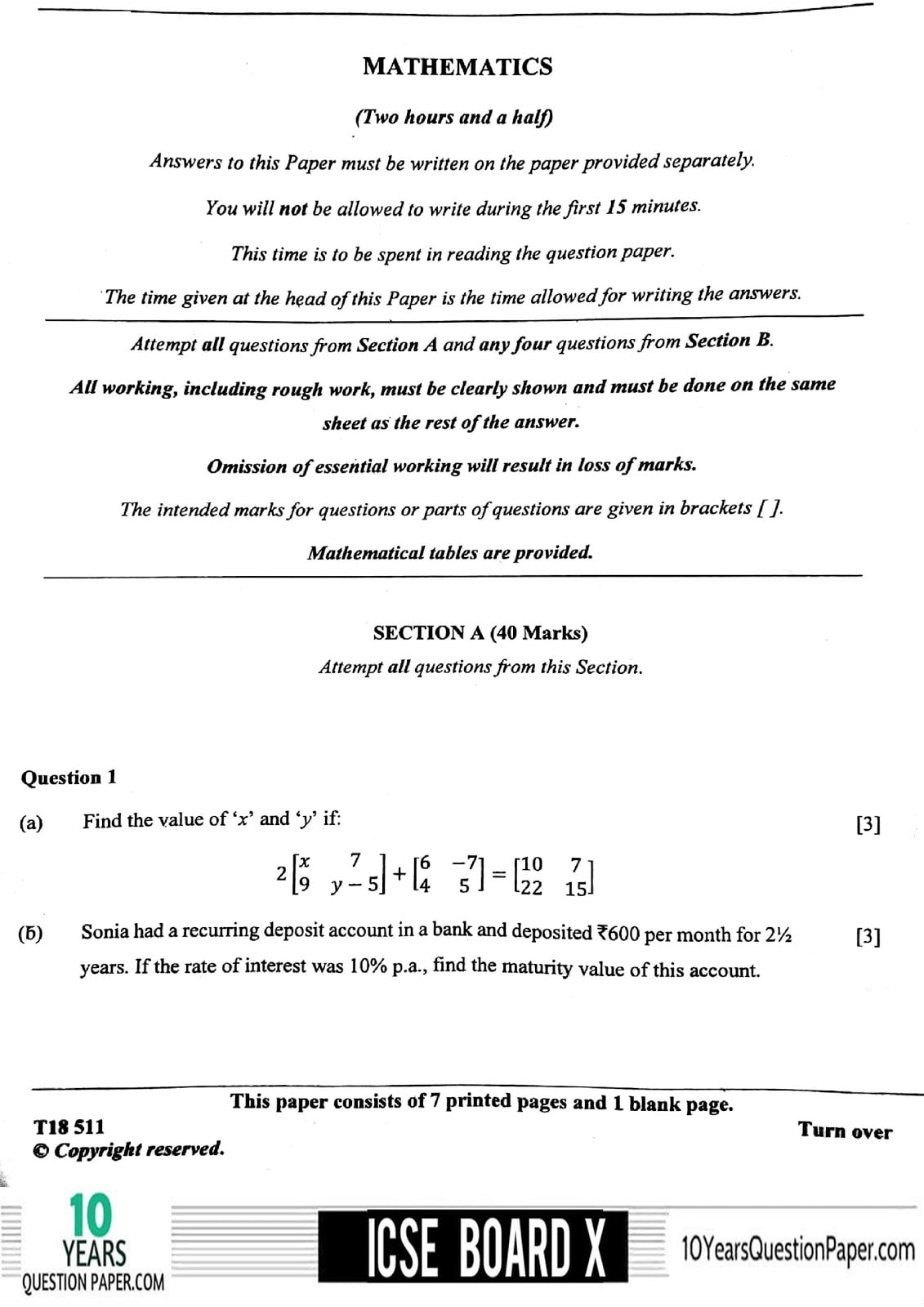 Icse Class 10 Maths Question Bank Pdf Image to u