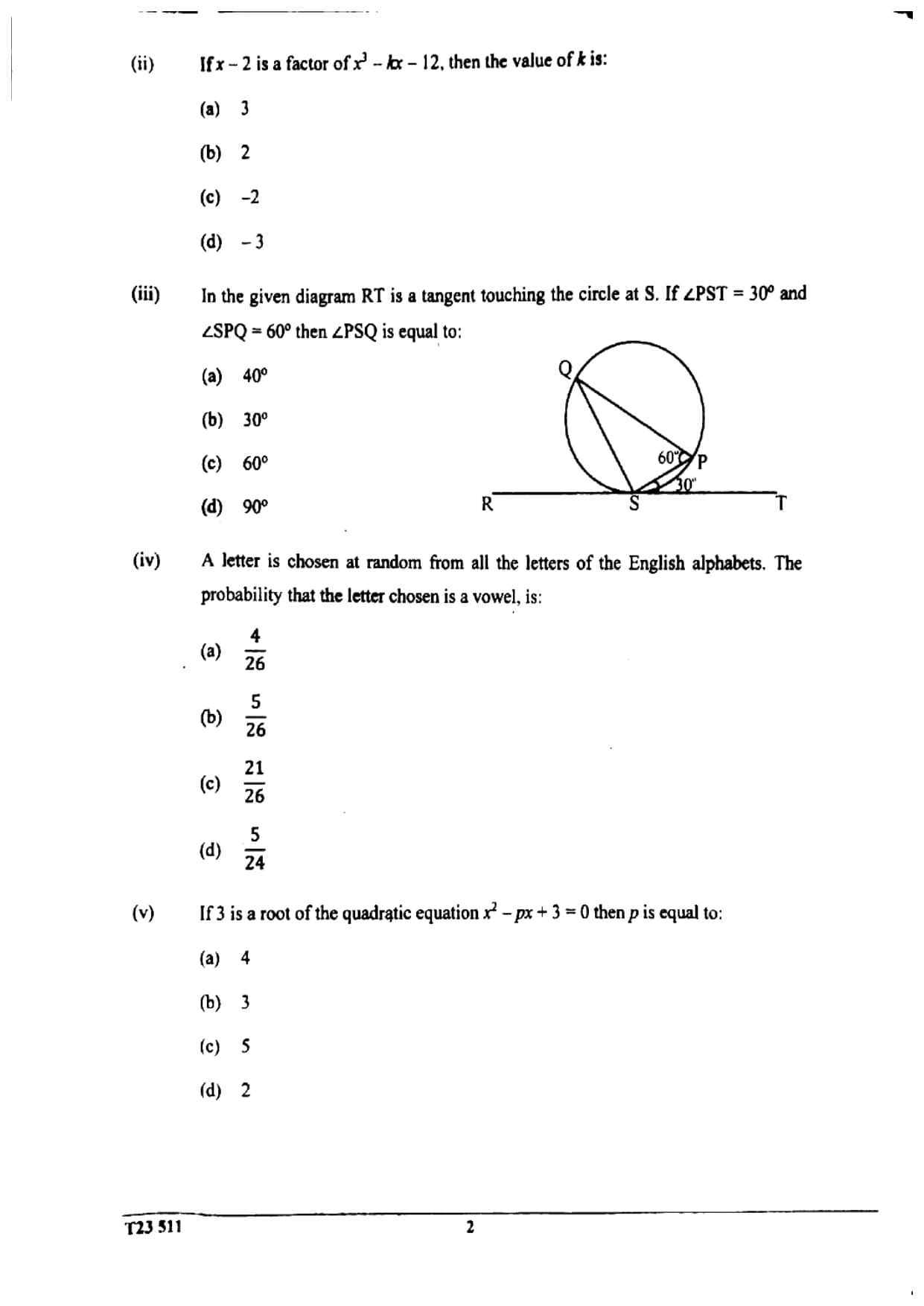 ICSE Class 10 Maths Question Paper 2023 Solved PDF Download — page 2