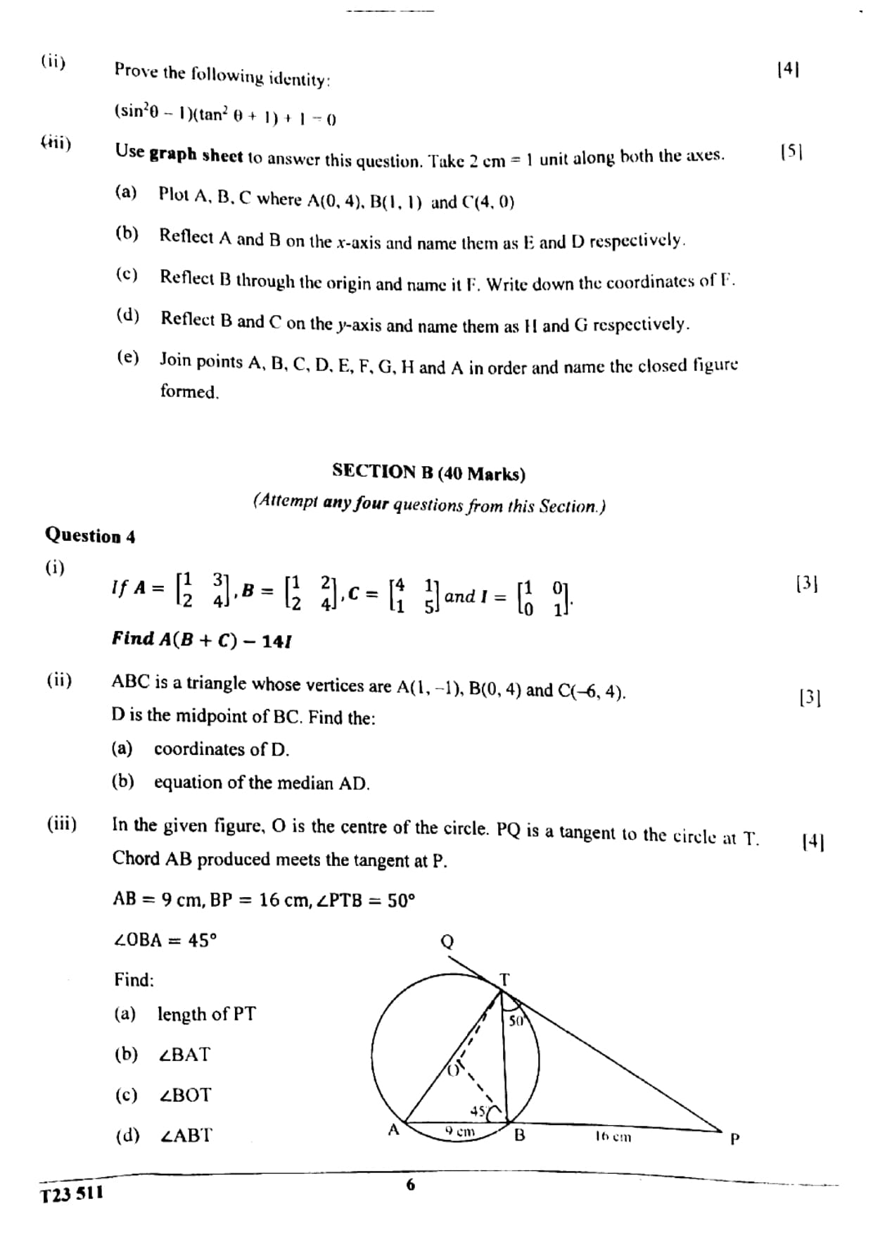 ICSE Class 10 Maths Question Paper 2023 Solved PDF Download — page 6