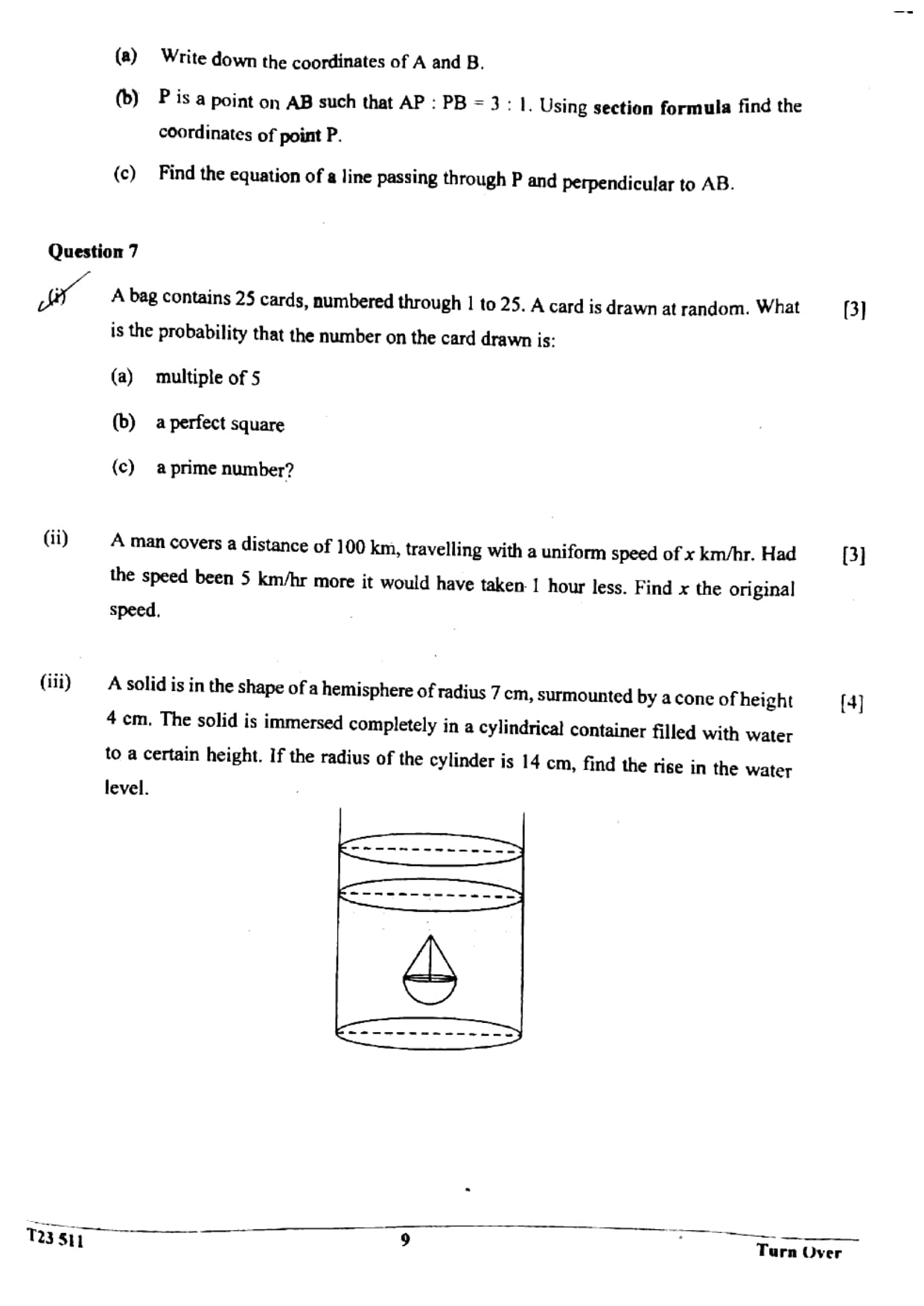 ICSE Class 10 Maths Question Paper 2023 Solved PDF Download — page 9