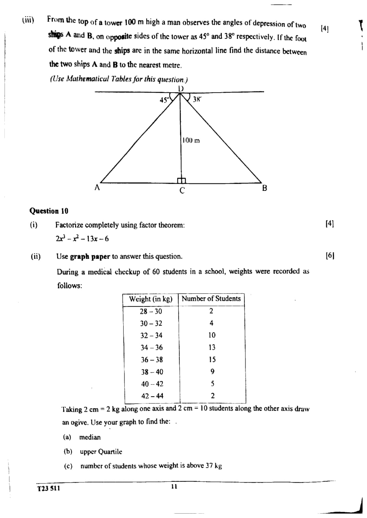 ICSE Class 10 Maths Question Paper 2023 Solved PDF Download — page 11