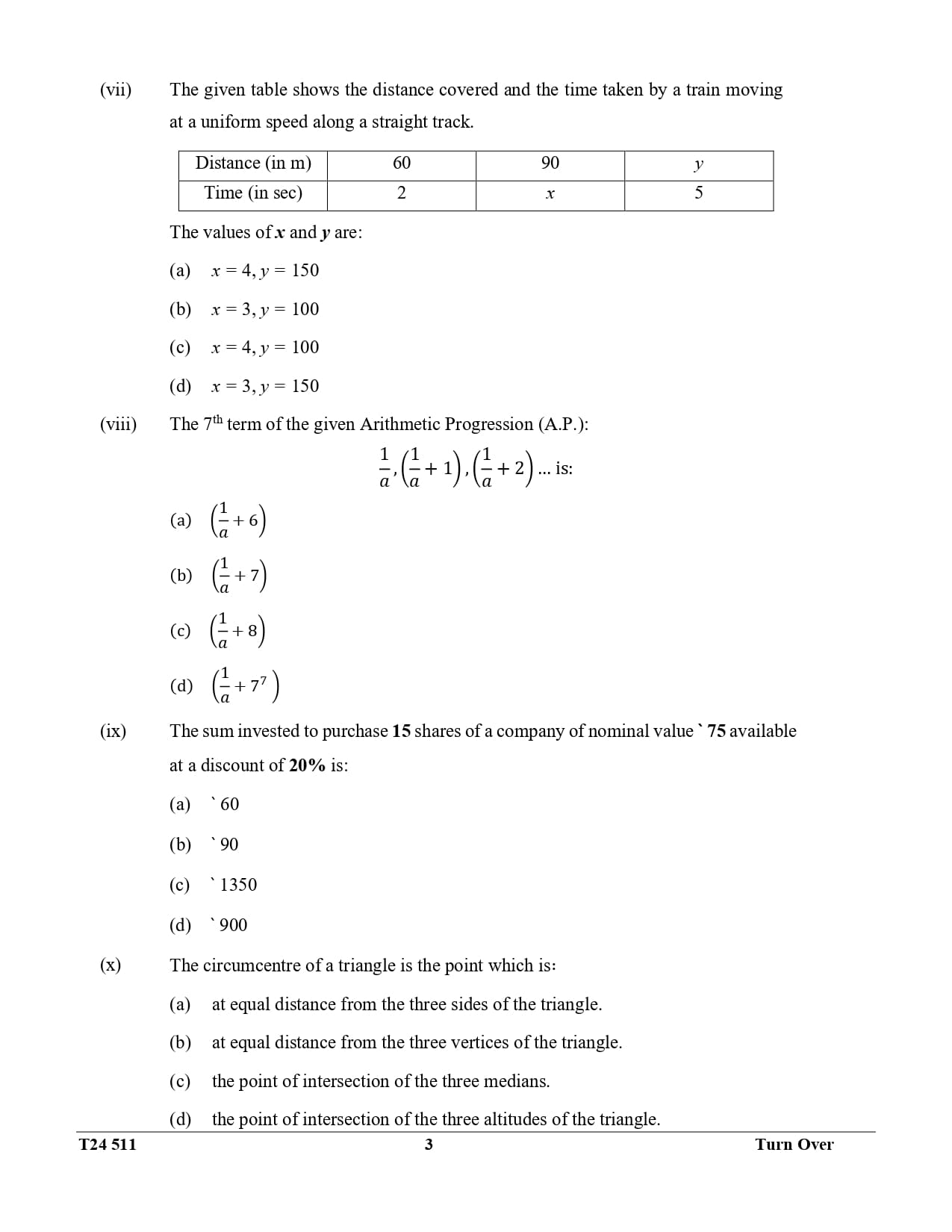 ICSE Class 10 Maths Question Paper 2024 Solved PDF Download — page 3