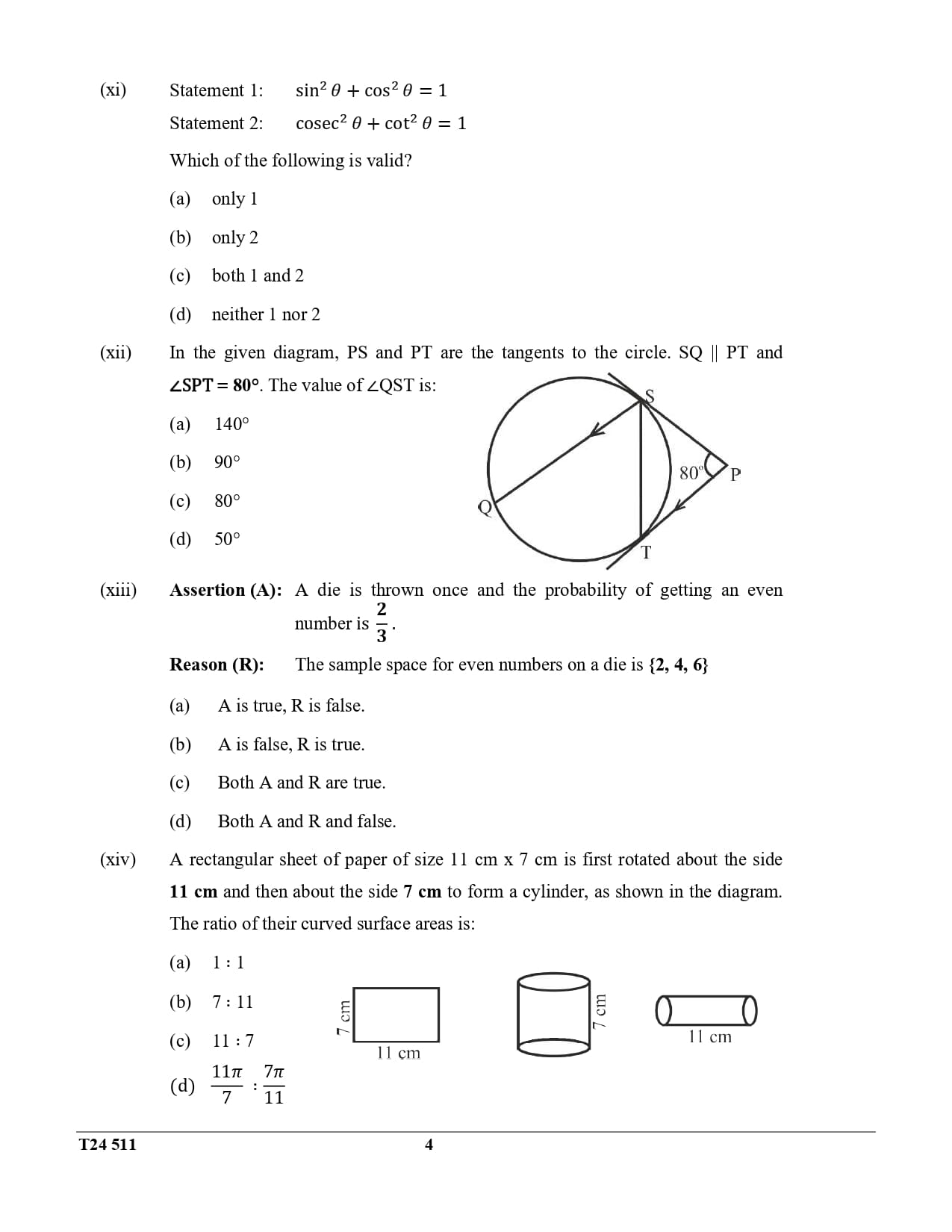 ICSE Class 10 Maths Question Paper 2024 Solved PDF Download — page 4