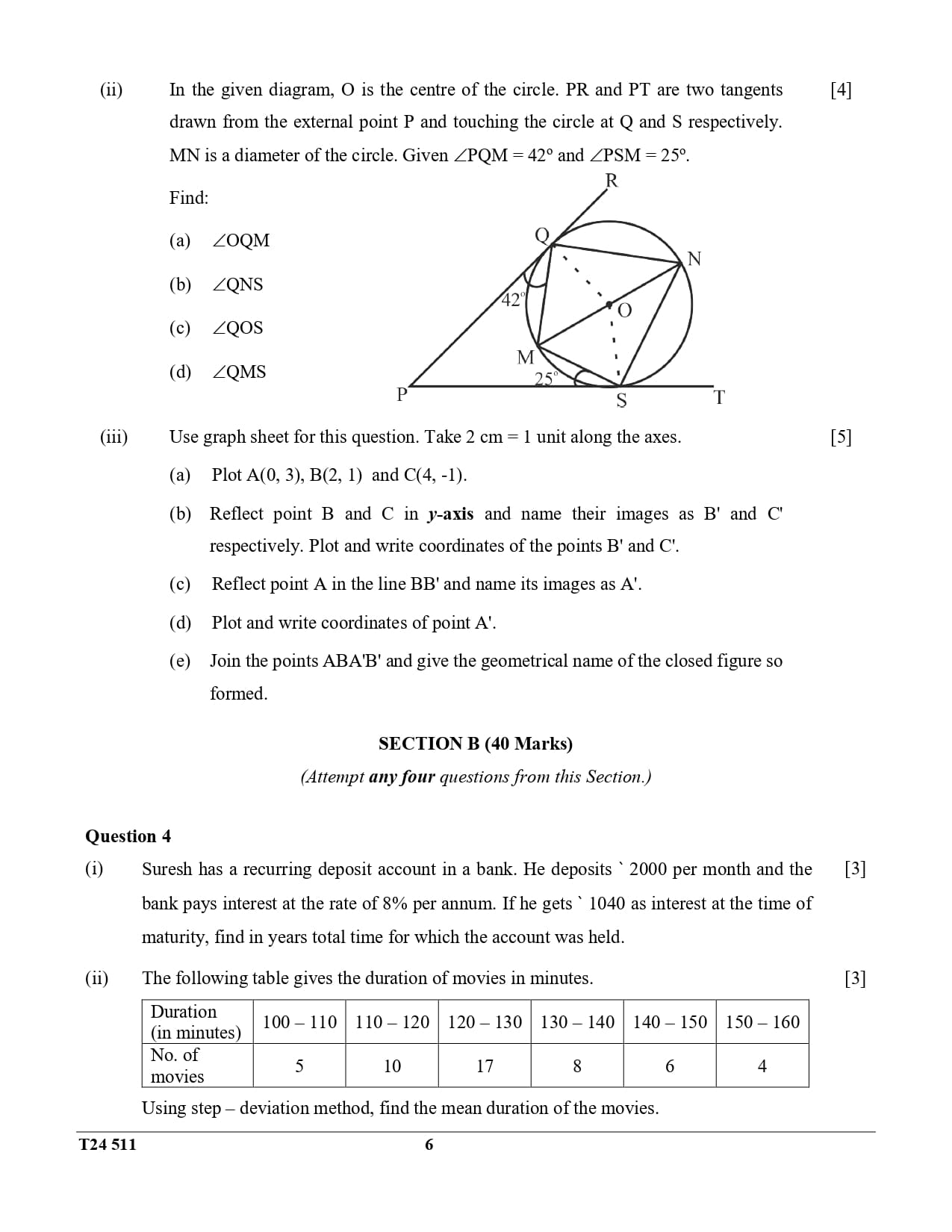 ICSE Class 10 Maths Question Paper 2024 Solved PDF Download — page 6