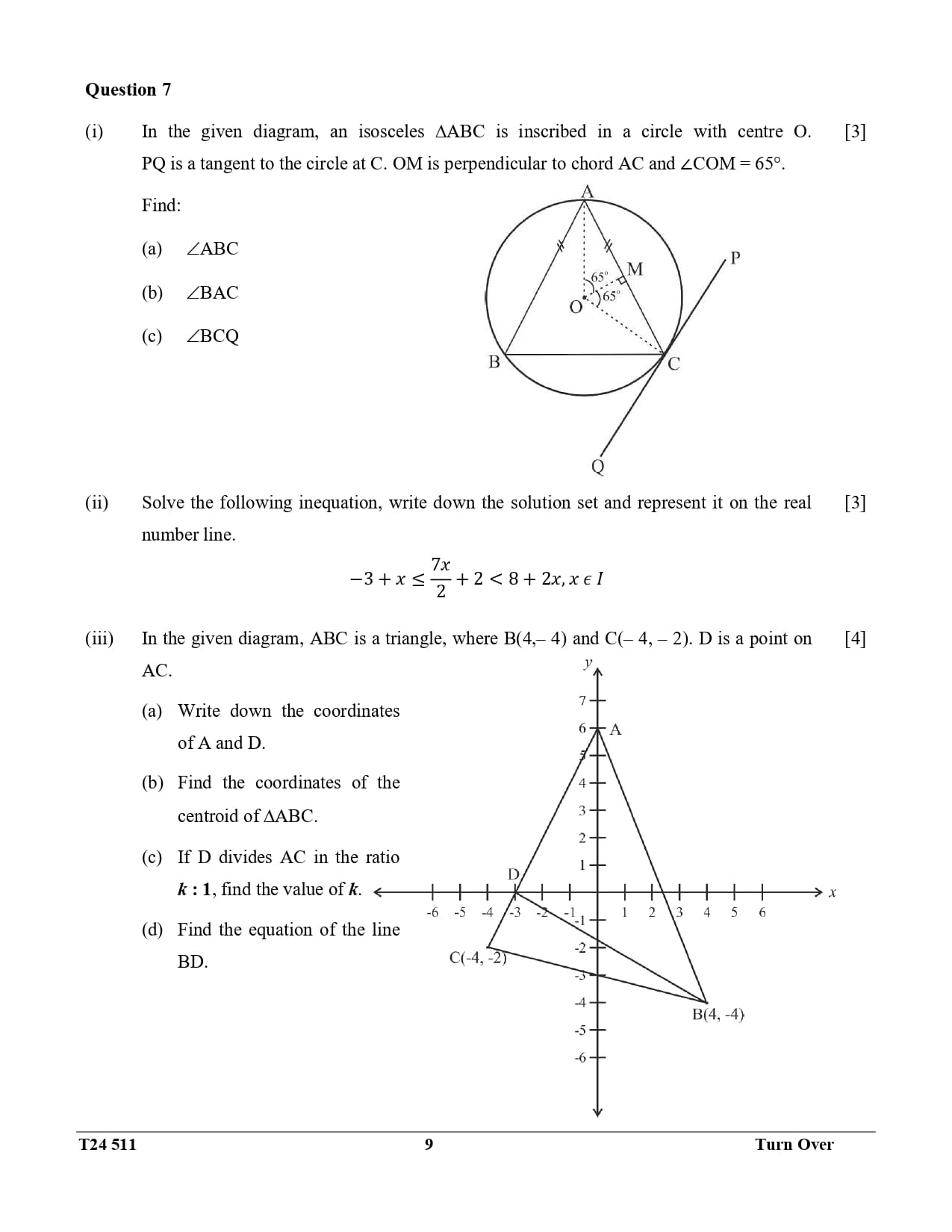 ICSE Class 10 Maths Question Paper 2024 Solved PDF Download — page 9