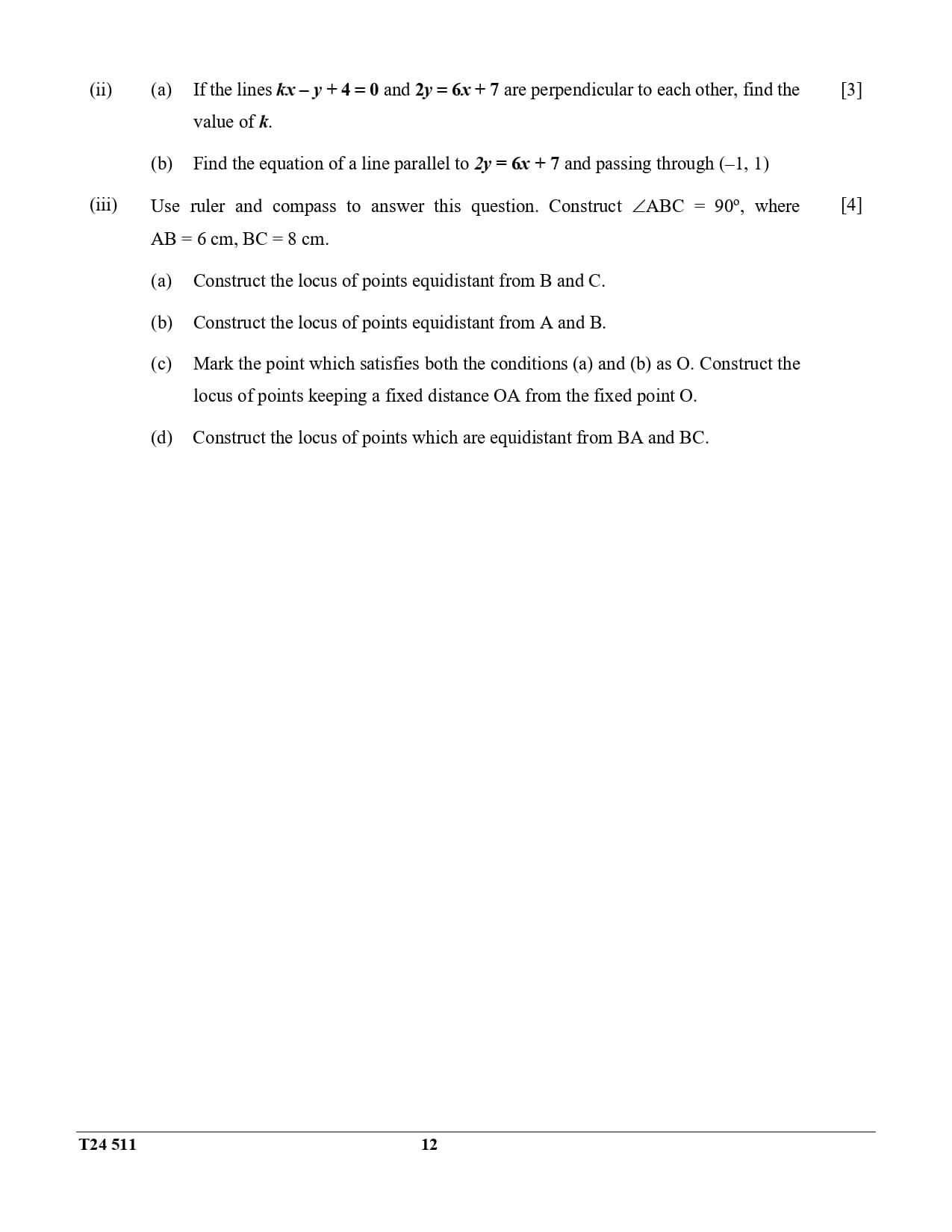 ICSE Class 10 Maths Question Paper 2024 Solved PDF Download — page 12
