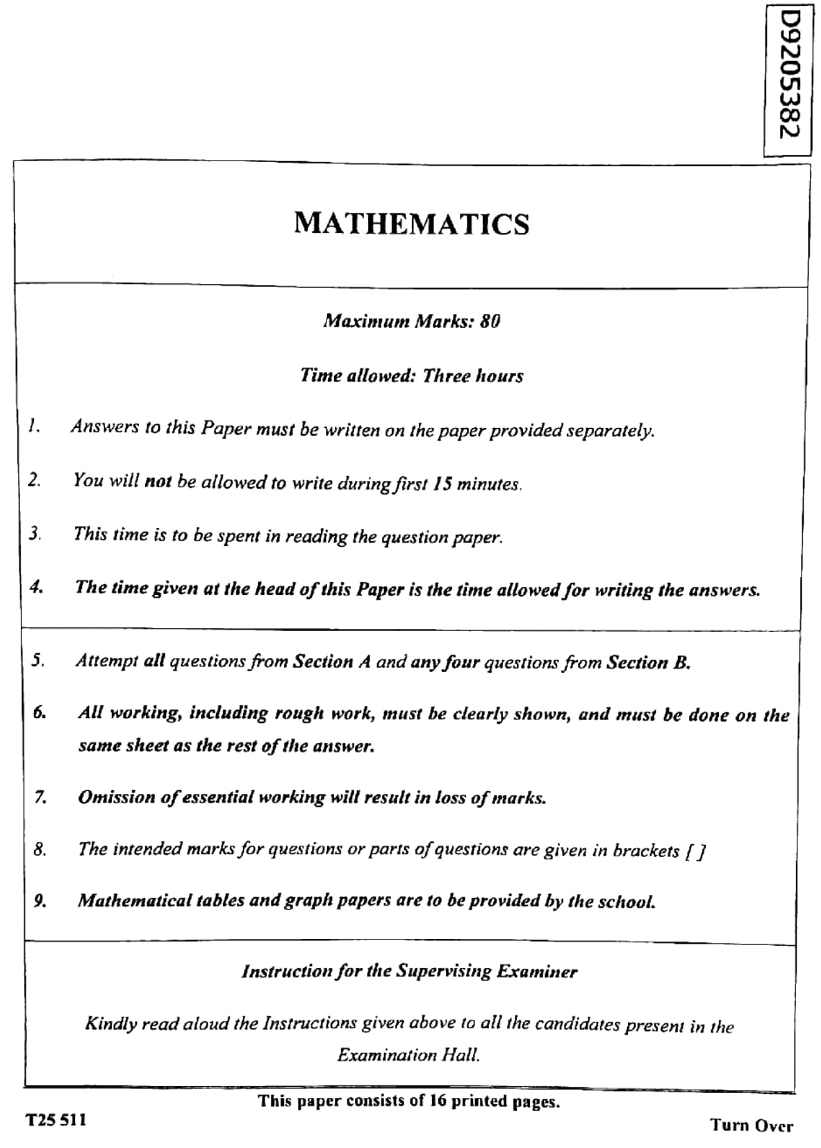 ICSE Class 10 Maths Question Paper 2025 Solved PDF Download — page 1