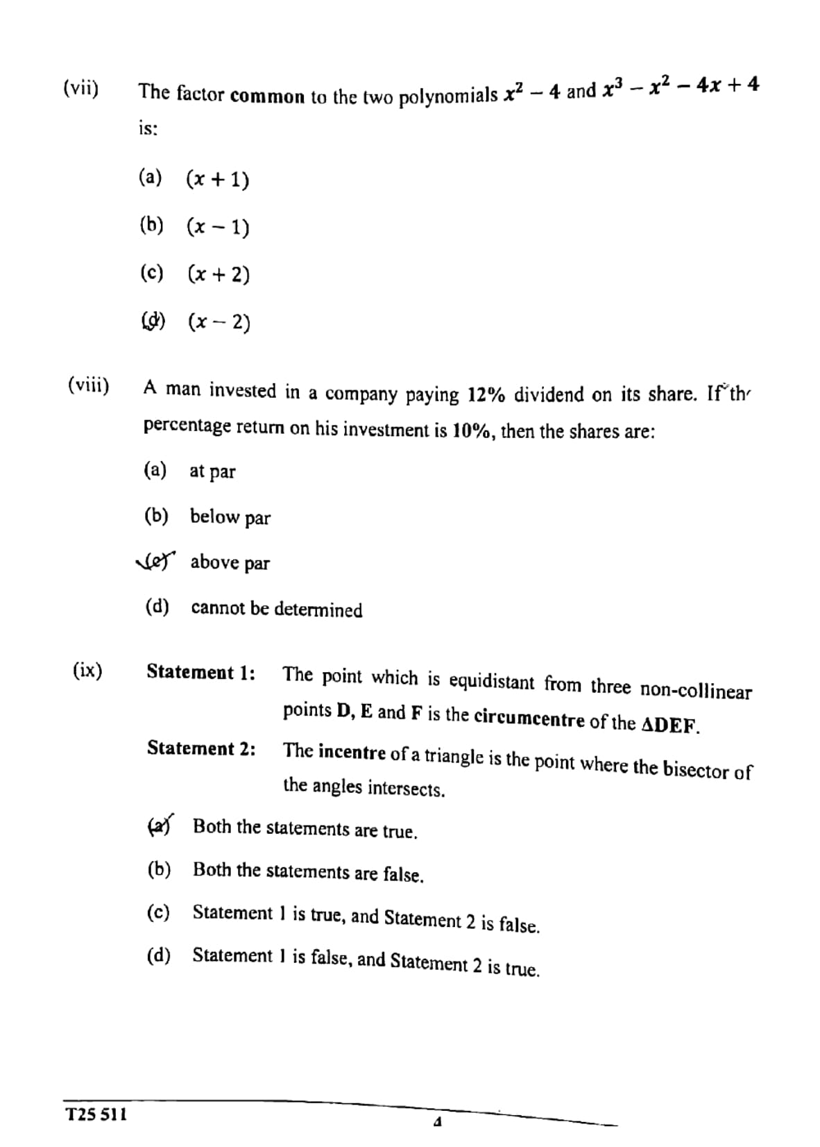 ICSE Class 10 Maths Question Paper 2025 Solved PDF Download — page 4