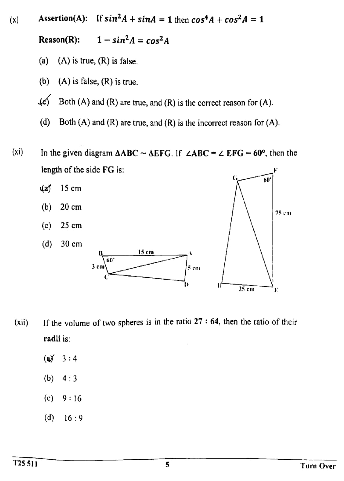 ICSE Class 10 Maths Question Paper 2025 Solved PDF Download — page 5
