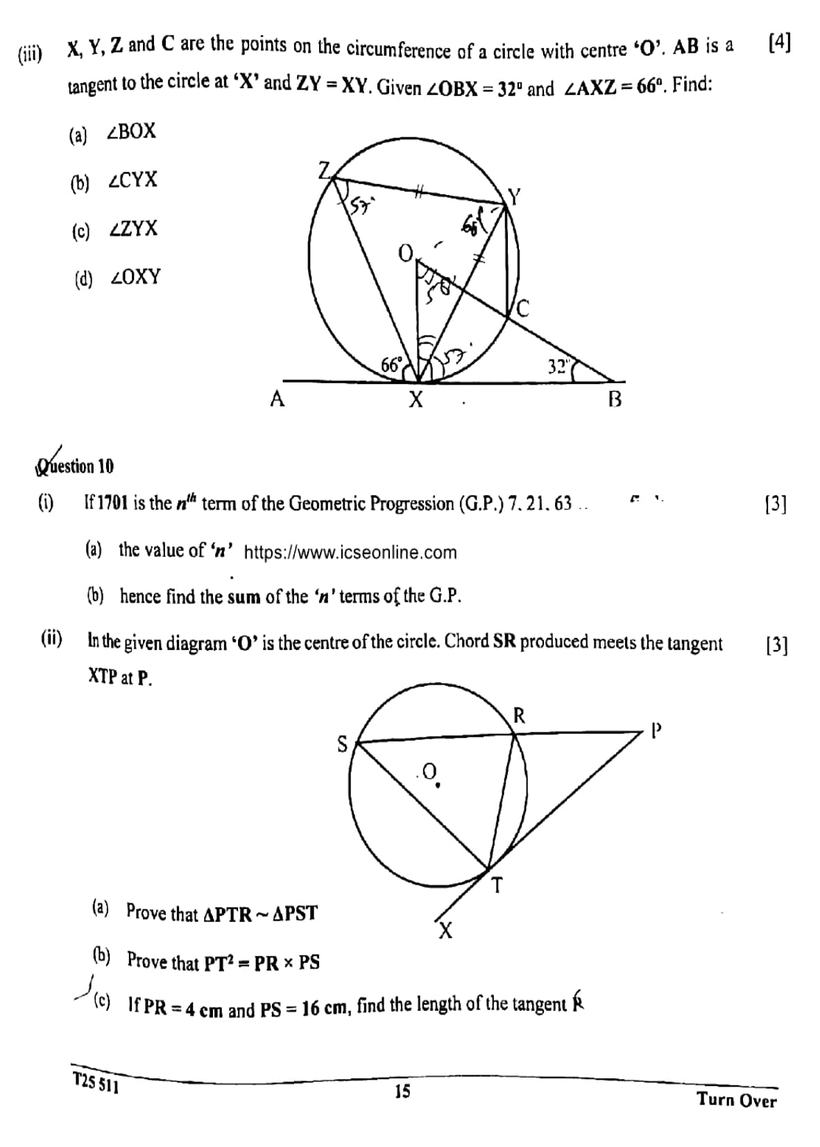 ICSE Class 10 Maths Question Paper 2025 Solved PDF Download — page 15
