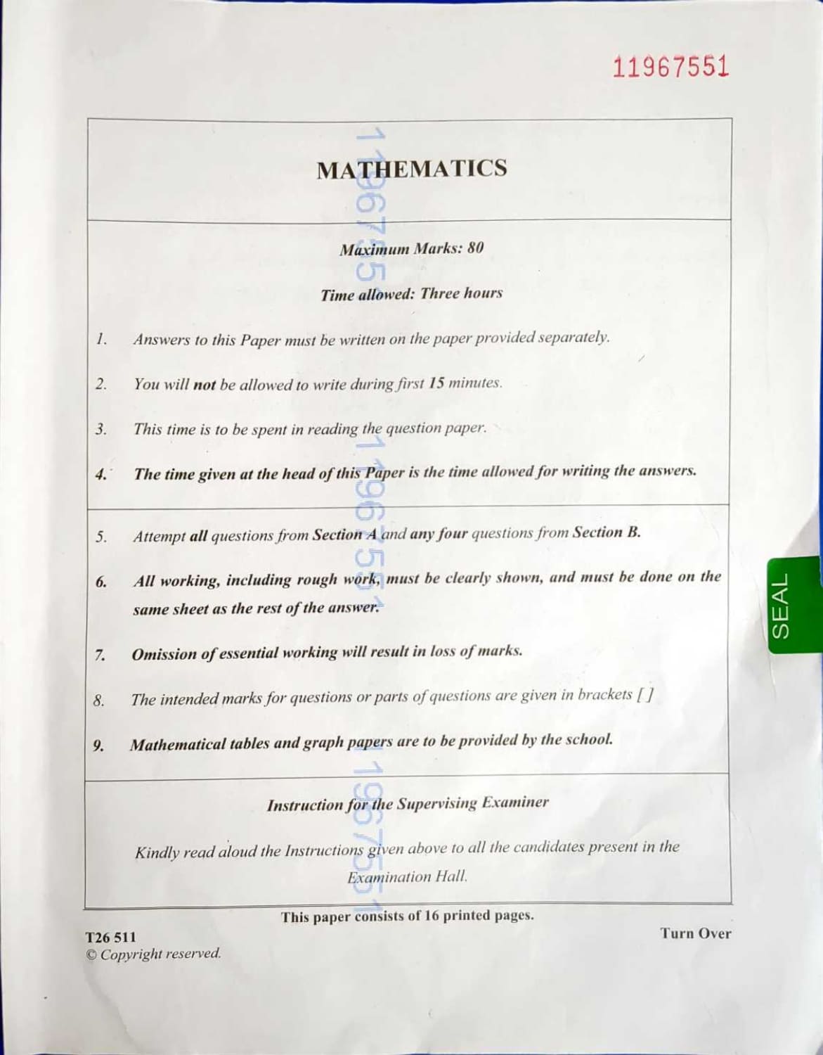 ICSE Class 10 Maths Question Paper 2026 Solved PDF Download — page 1