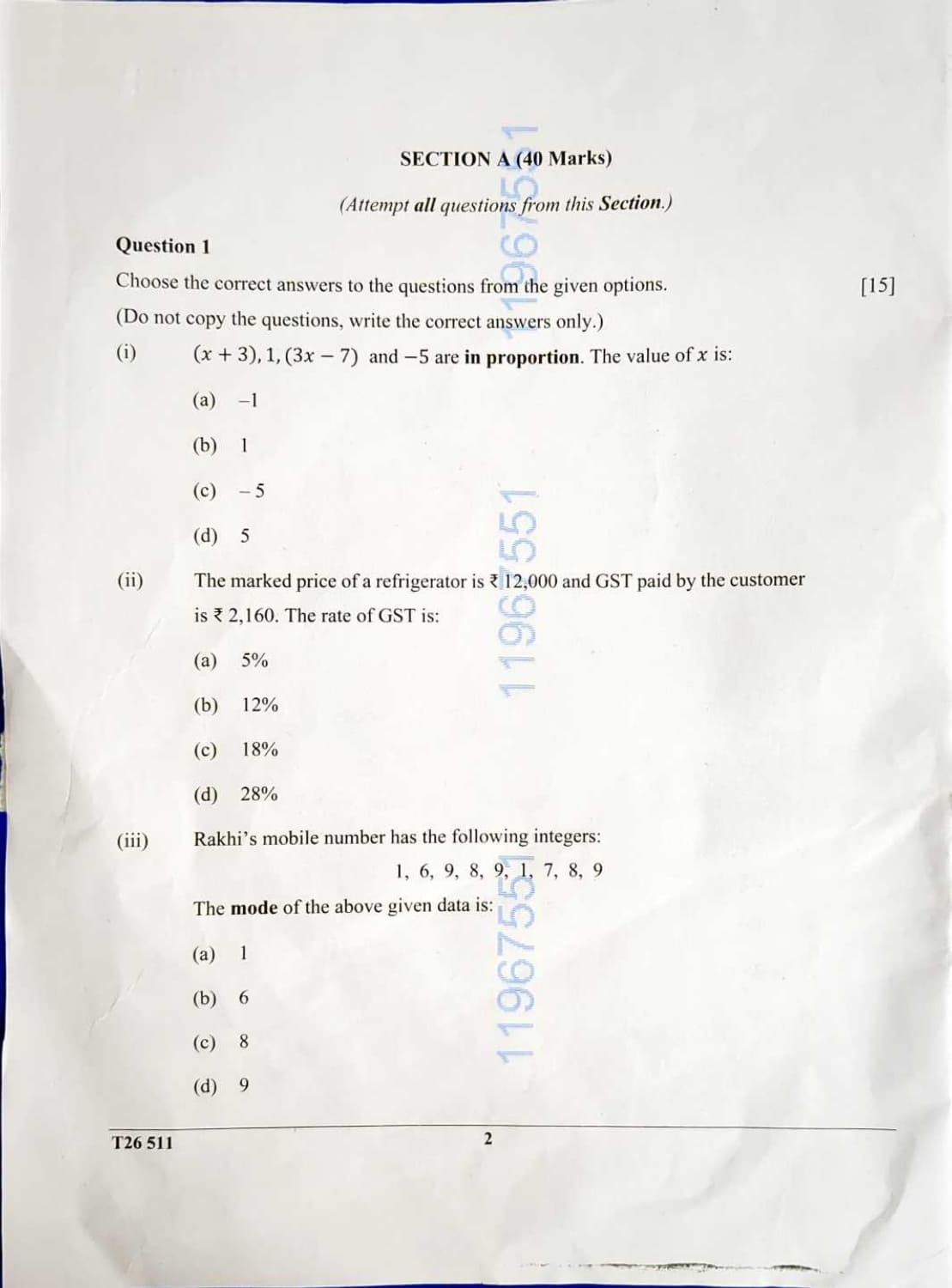 ICSE Class 10 Maths Question Paper 2026 Solved PDF Download — page 2
