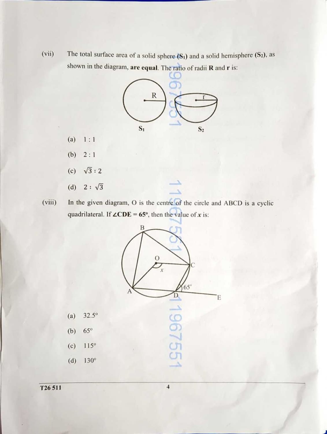 ICSE Class 10 Maths Question Paper 2026 Solved PDF Download — page 4
