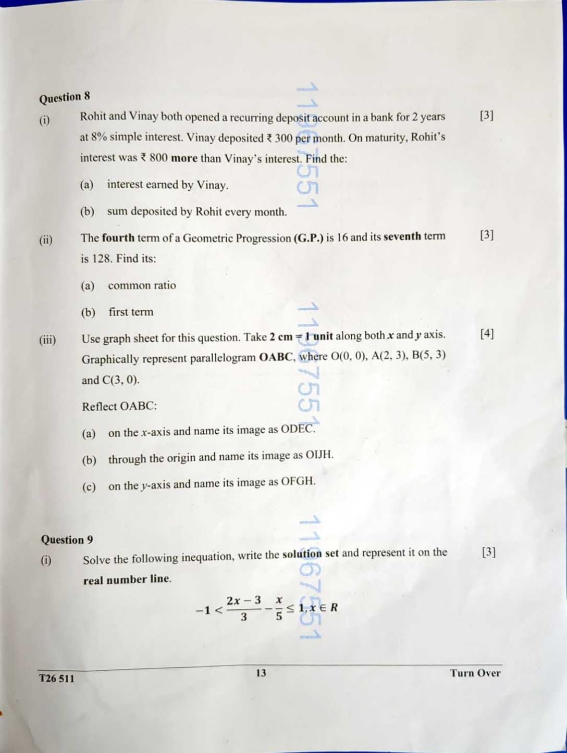 ICSE Class 10 Maths Question Paper 2026 Solved PDF Download — page 13