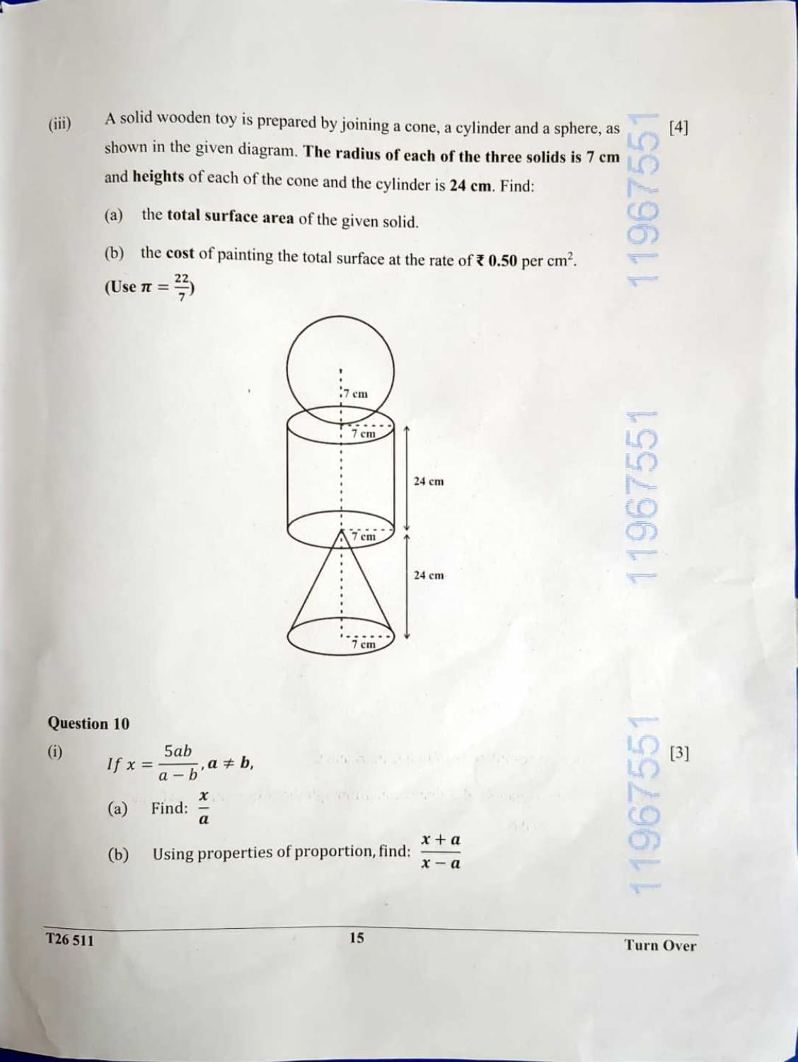 ICSE Class 10 Maths Question Paper 2026 Solved PDF Download — page 15