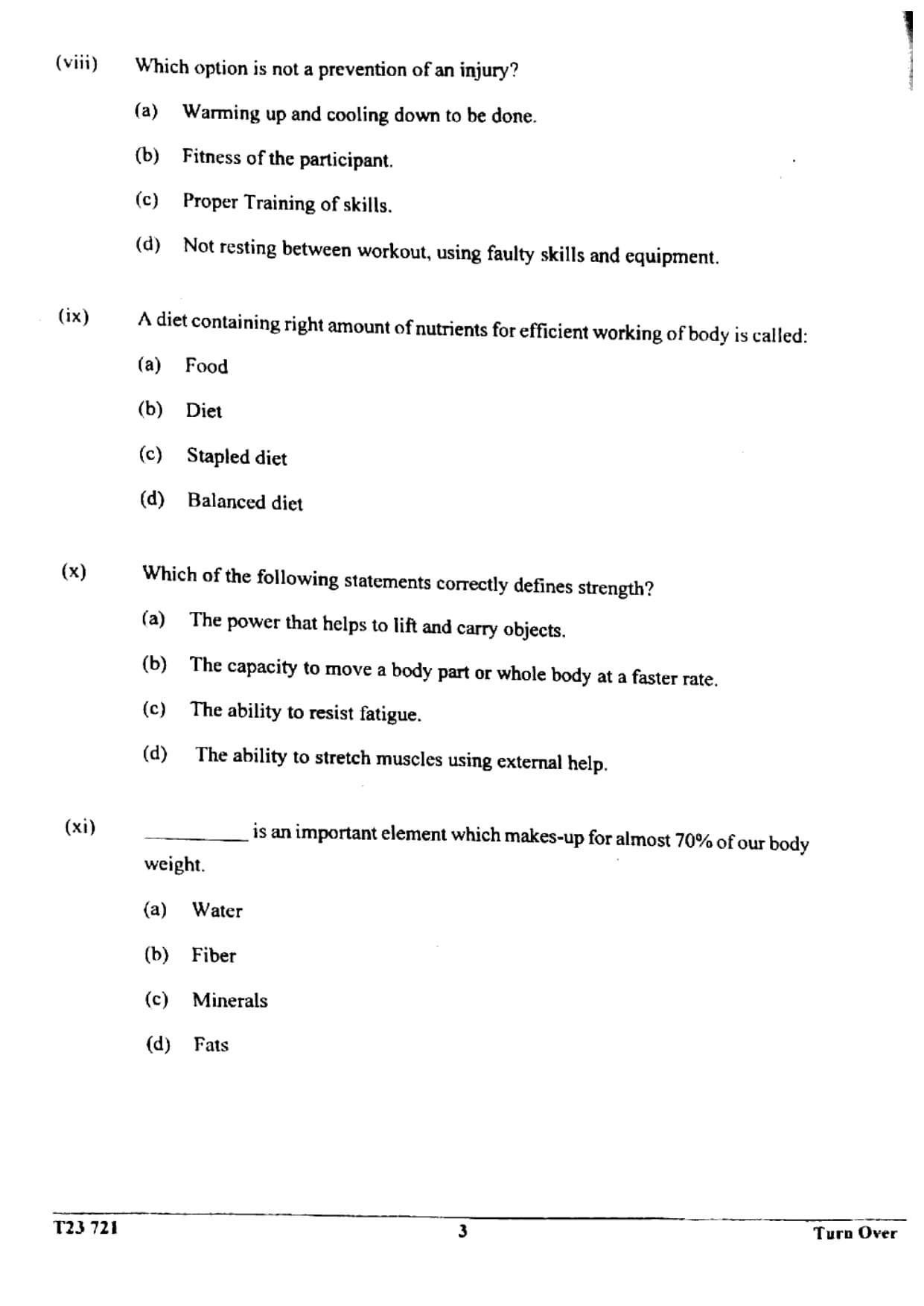 ICSE Class 10 Physical Education Question Paper 2023 Solved PDF — page 3