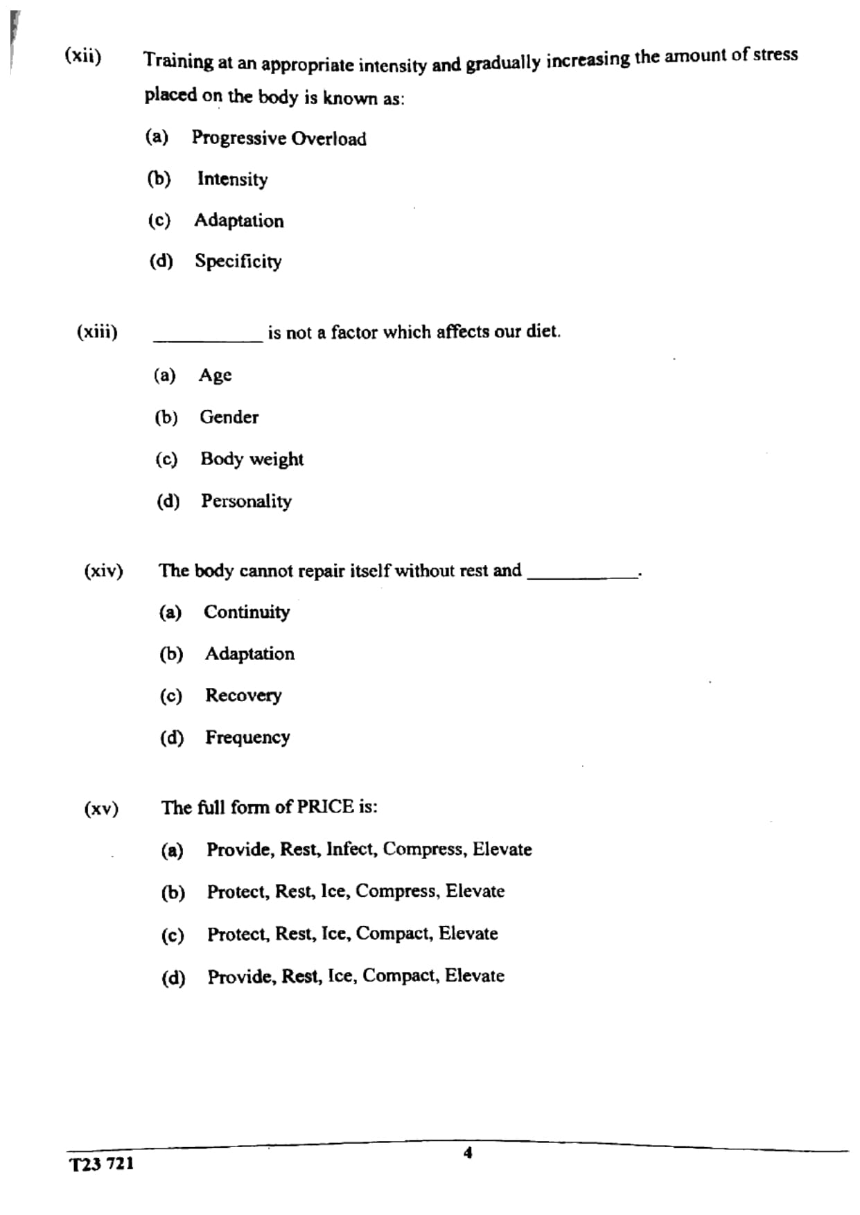 ICSE Class 10 Physical Education Question Paper 2023 Solved PDF — page 4
