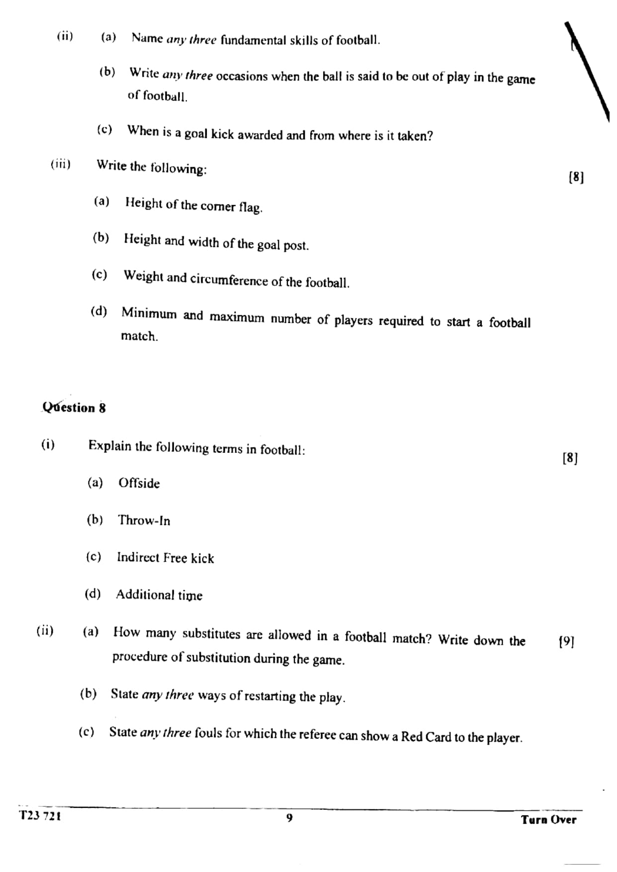 ICSE Class 10 Physical Education Question Paper 2023 Solved PDF — page 9