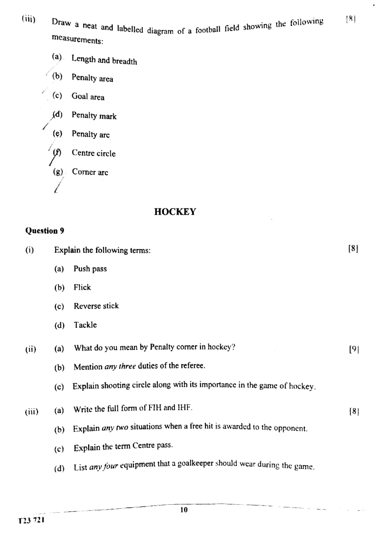 ICSE Class 10 Physical Education Question Paper 2023 Solved PDF — page 10