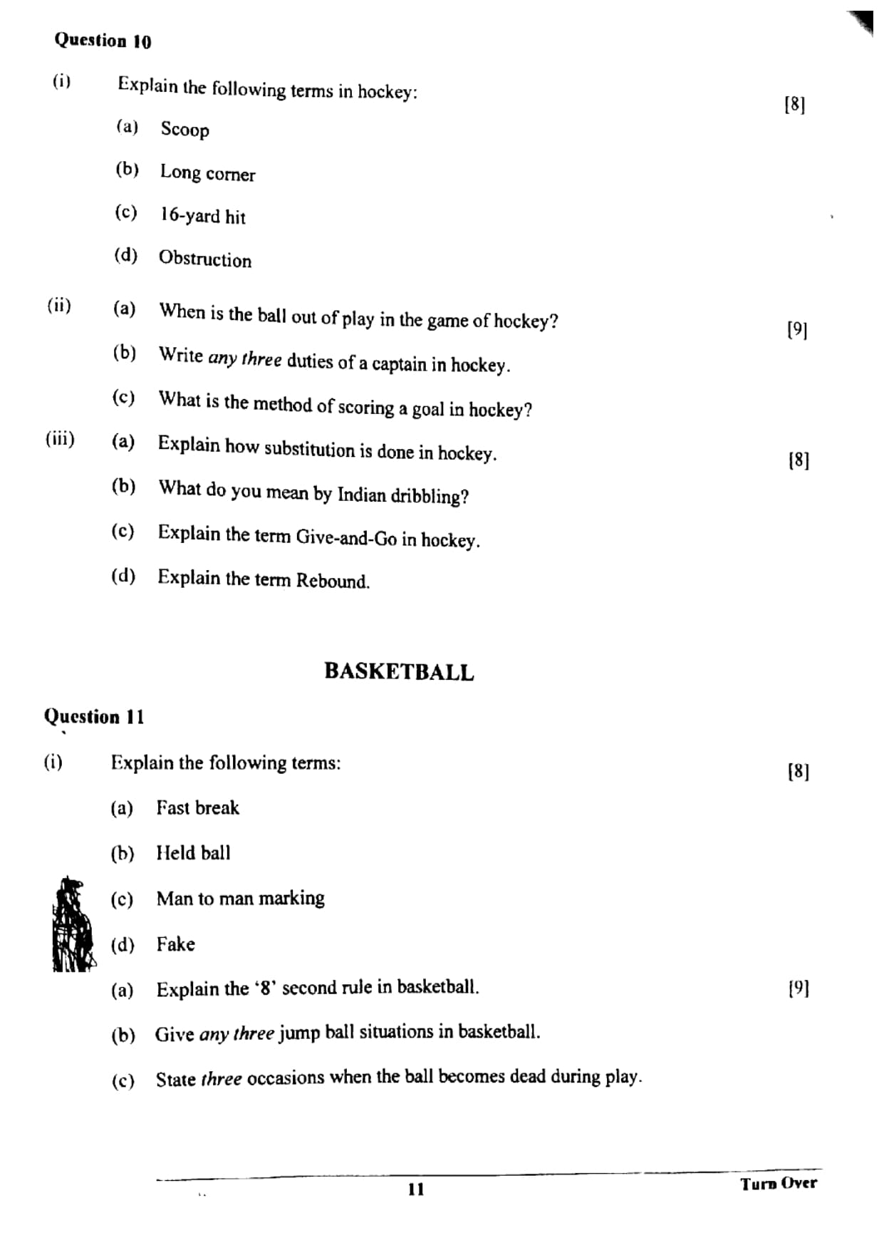 ICSE Class 10 Physical Education Question Paper 2023 Solved PDF — page 11