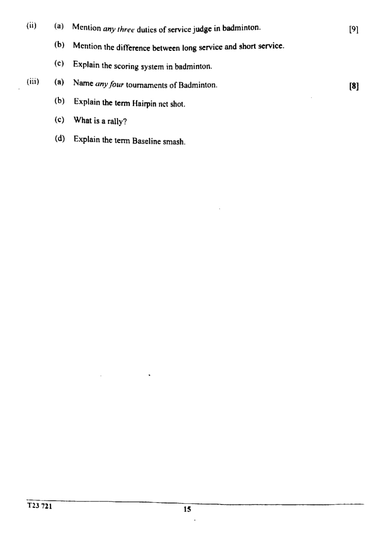 ICSE Class 10 Physical Education Question Paper 2023 Solved PDF — page 15